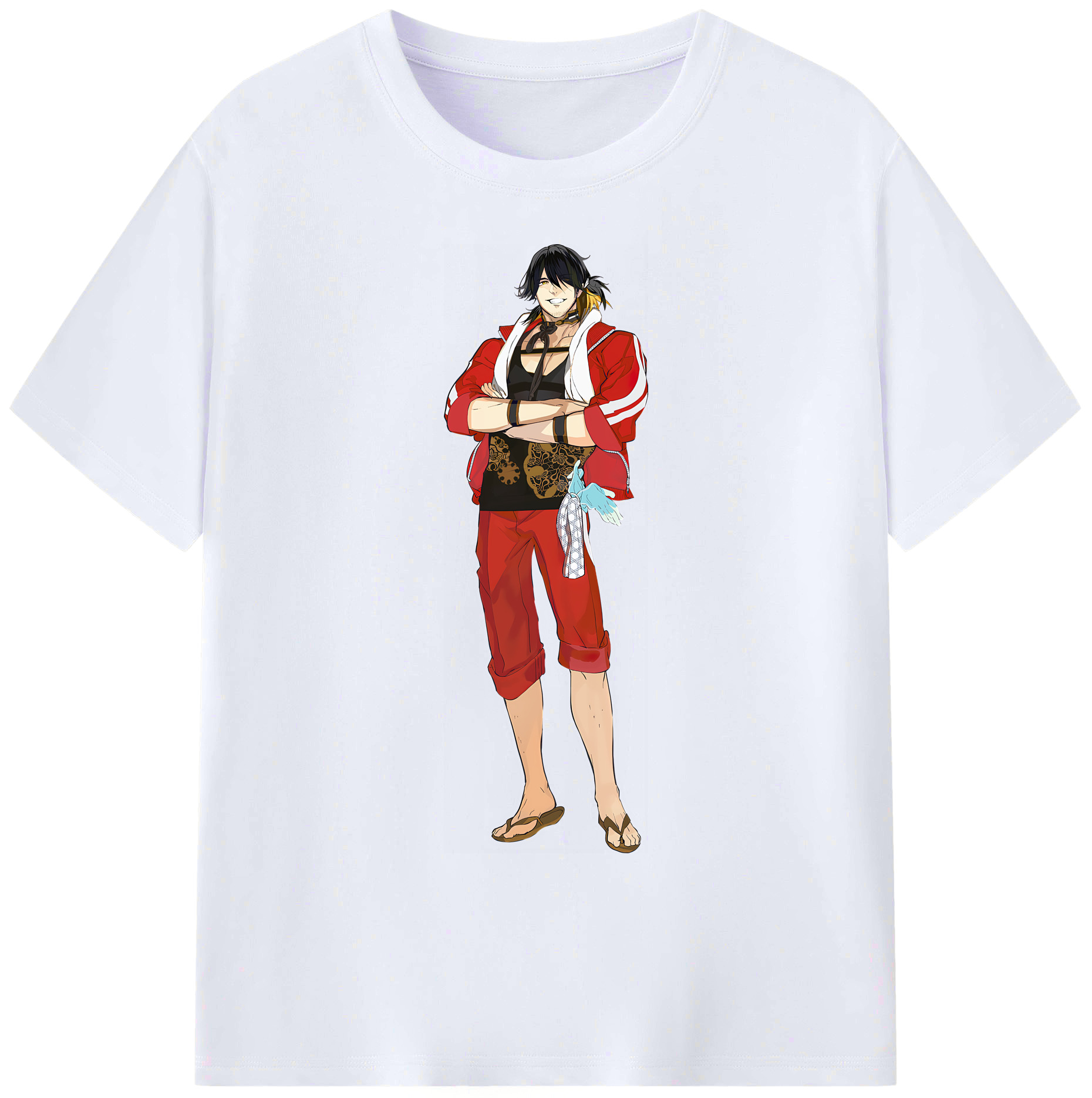 （画像用） 刀剣乱舞 Touken Ranbu 綿100％ メンズ半袖Tシャツ｜肌触りやわらか＆通気性