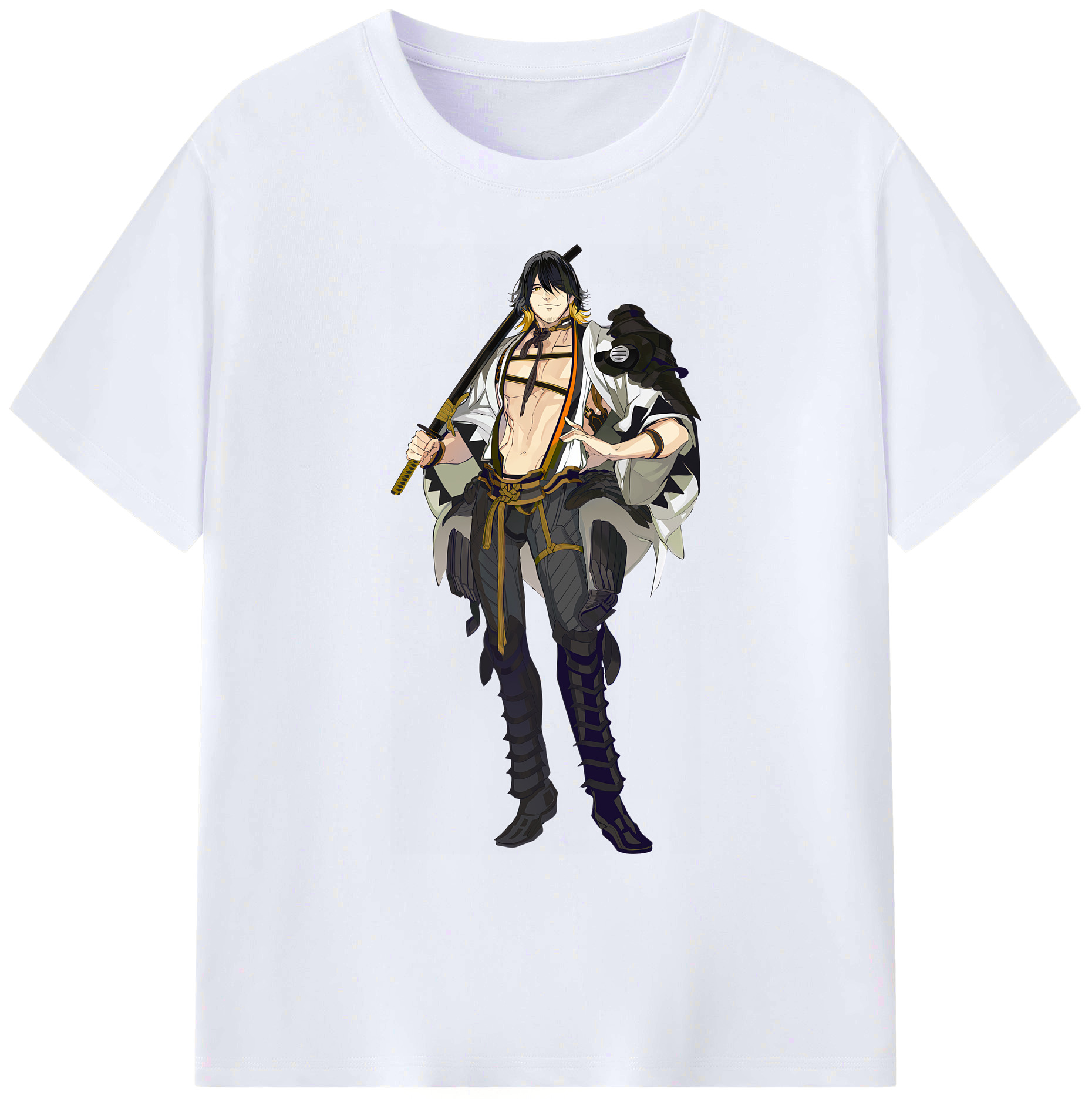 （画像用） 刀剣乱舞 Touken Ranbu 綿100％ メンズ半袖Tシャツ｜肌触りやわらか＆通気性