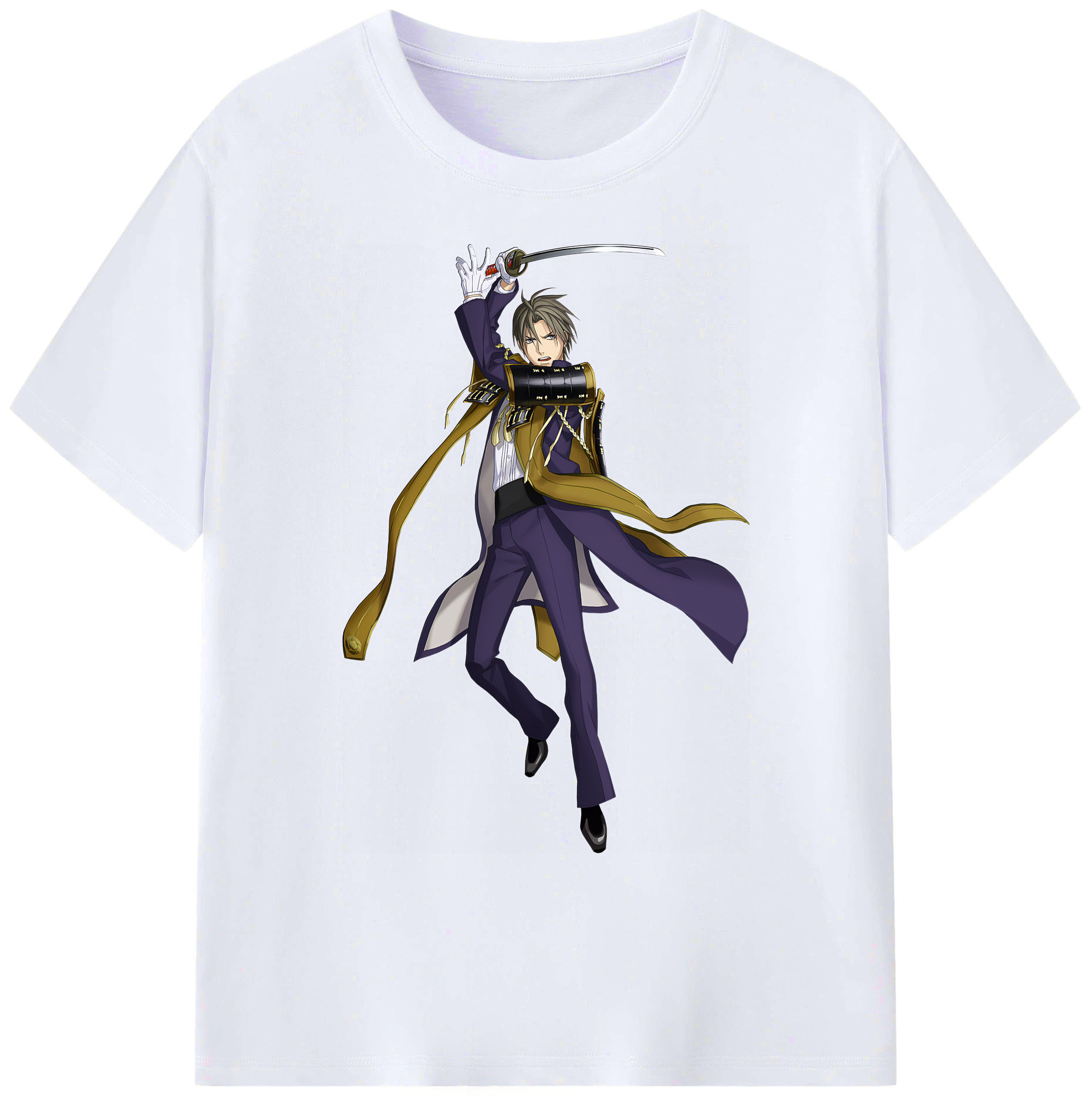 （画像用） 刀剣乱舞 Touken Ranbu 綿100％ メンズ半袖Tシャツ｜肌触りやわらか＆通気性