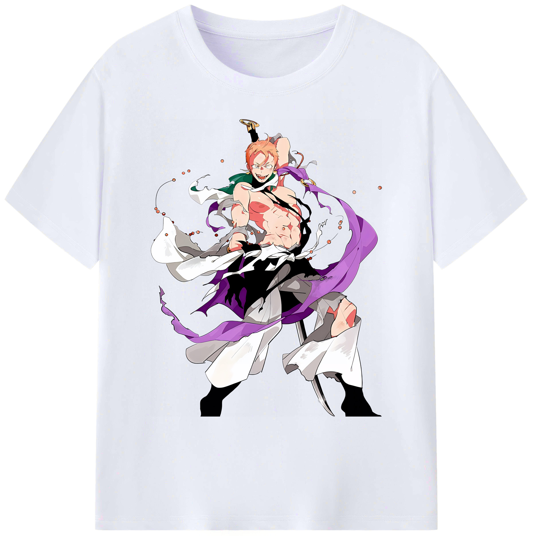 （画像用） 刀剣乱舞 Touken Ranbu 綿100％ メンズ半袖Tシャツ｜肌触りやわらか＆通気性
