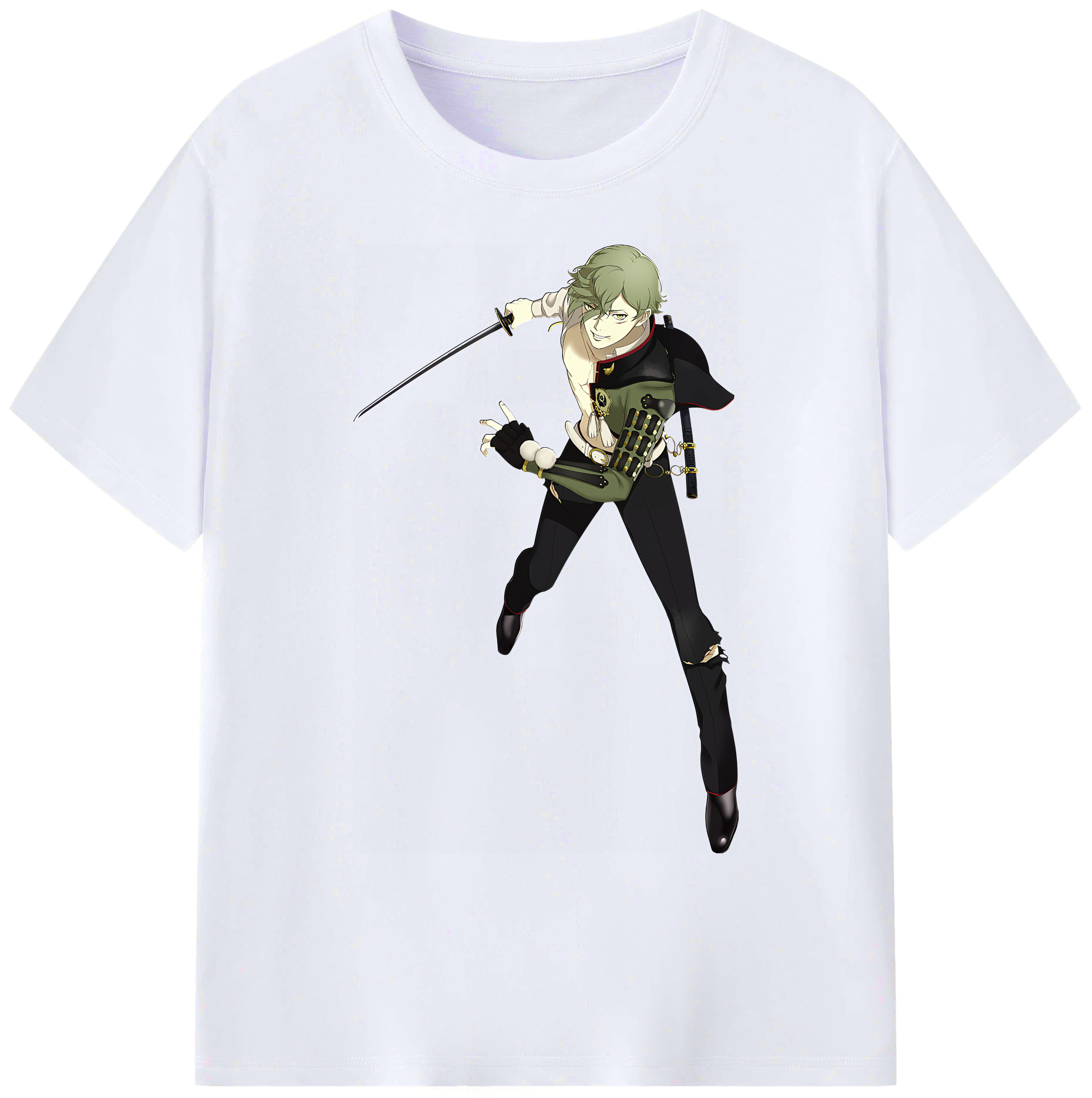 （画像用） 刀剣乱舞 Touken Ranbu 綿100％ メンズ半袖Tシャツ｜肌触りやわらか＆通気性