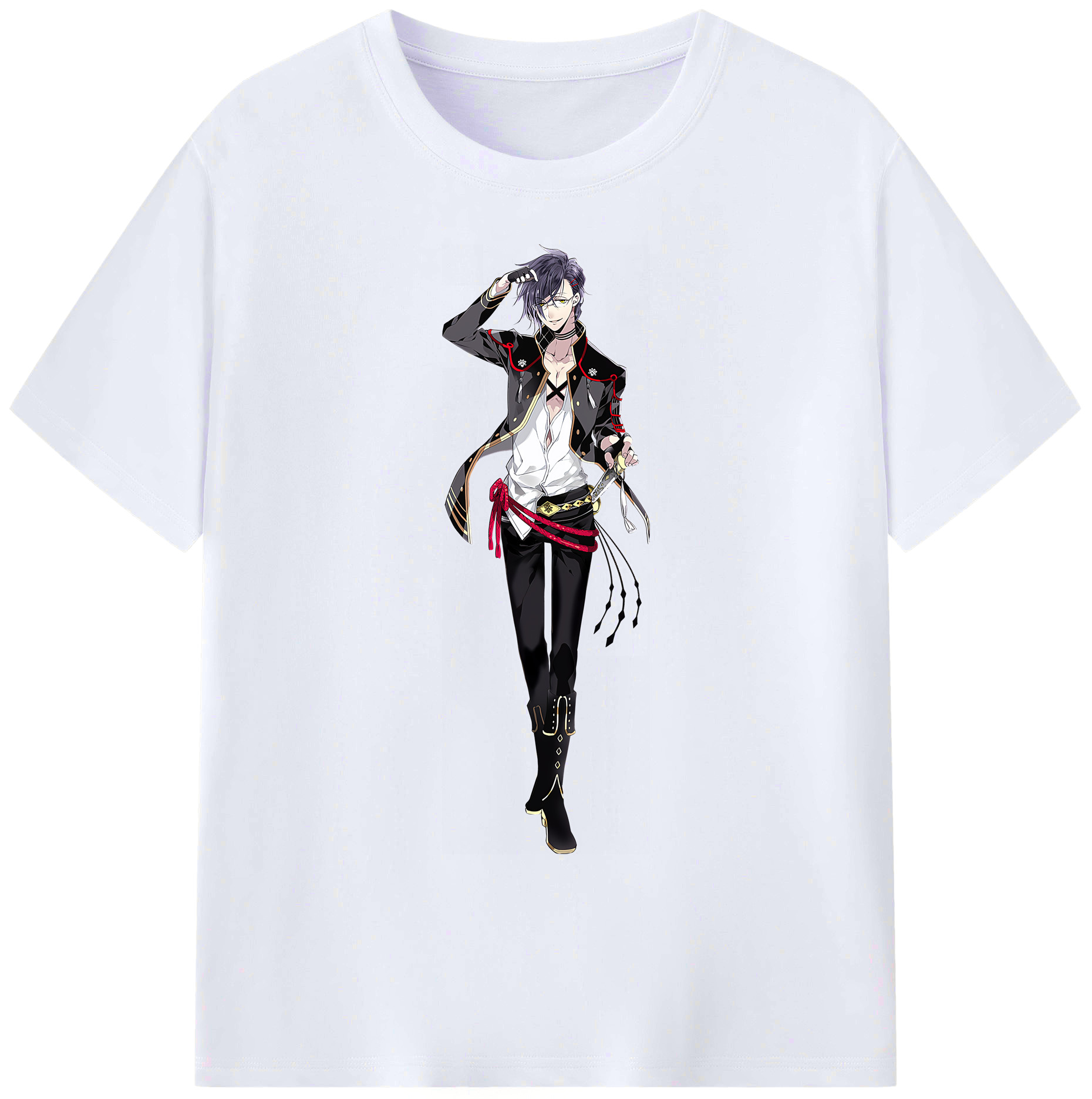 （画像用） 刀剣乱舞 Touken Ranbu 綿100％ メンズ半袖Tシャツ｜肌触りやわらか＆通気性