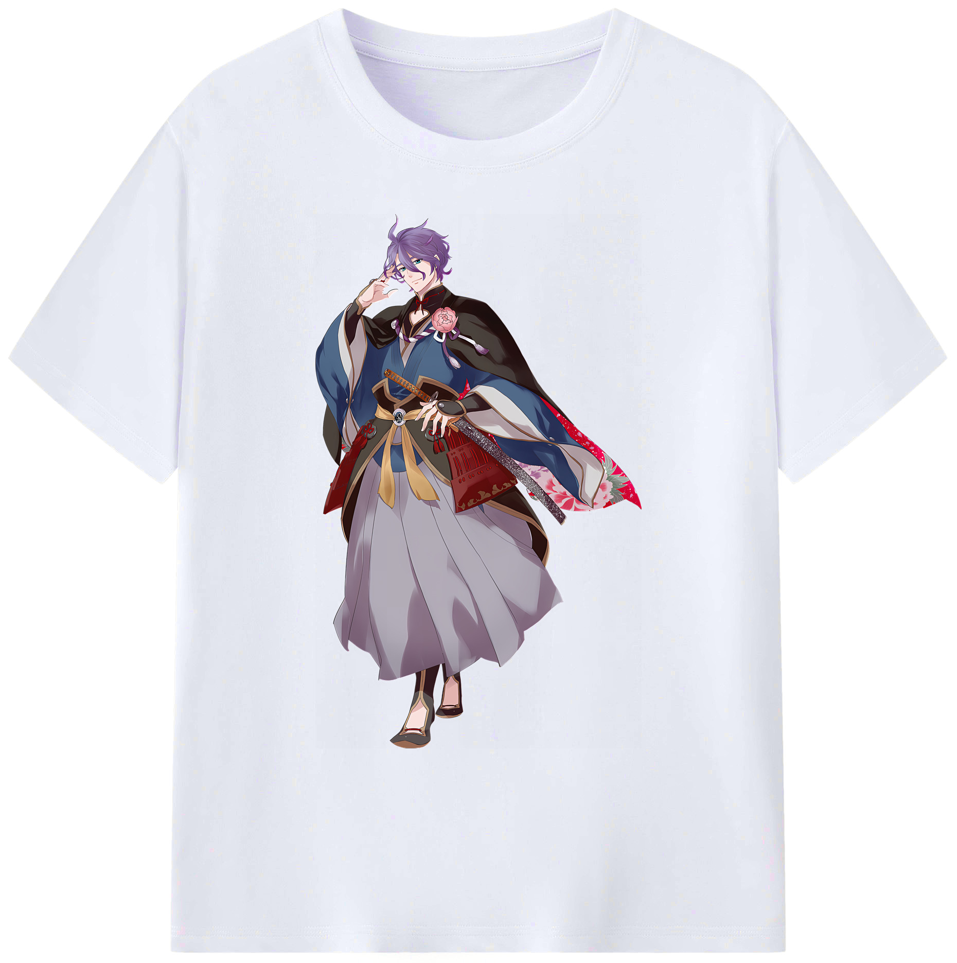（画像用） 刀剣乱舞 Touken Ranbu 綿100％ メンズ半袖Tシャツ｜肌触りやわらか＆通気性