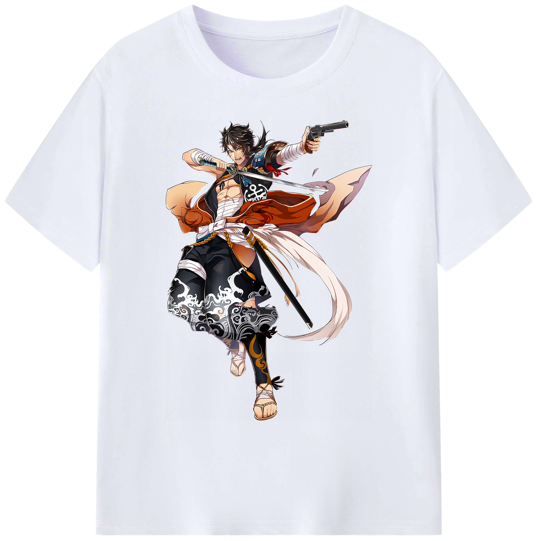（画像用） 刀剣乱舞 Touken Ranbu 綿100％ メンズ半袖Tシャツ｜肌触りやわらか＆通気性