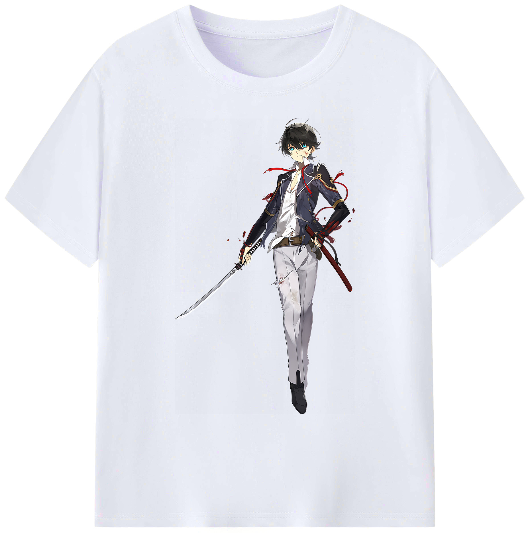（画像用） 刀剣乱舞 Touken Ranbu 綿100％ メンズ半袖Tシャツ｜肌触りやわらか＆通気性