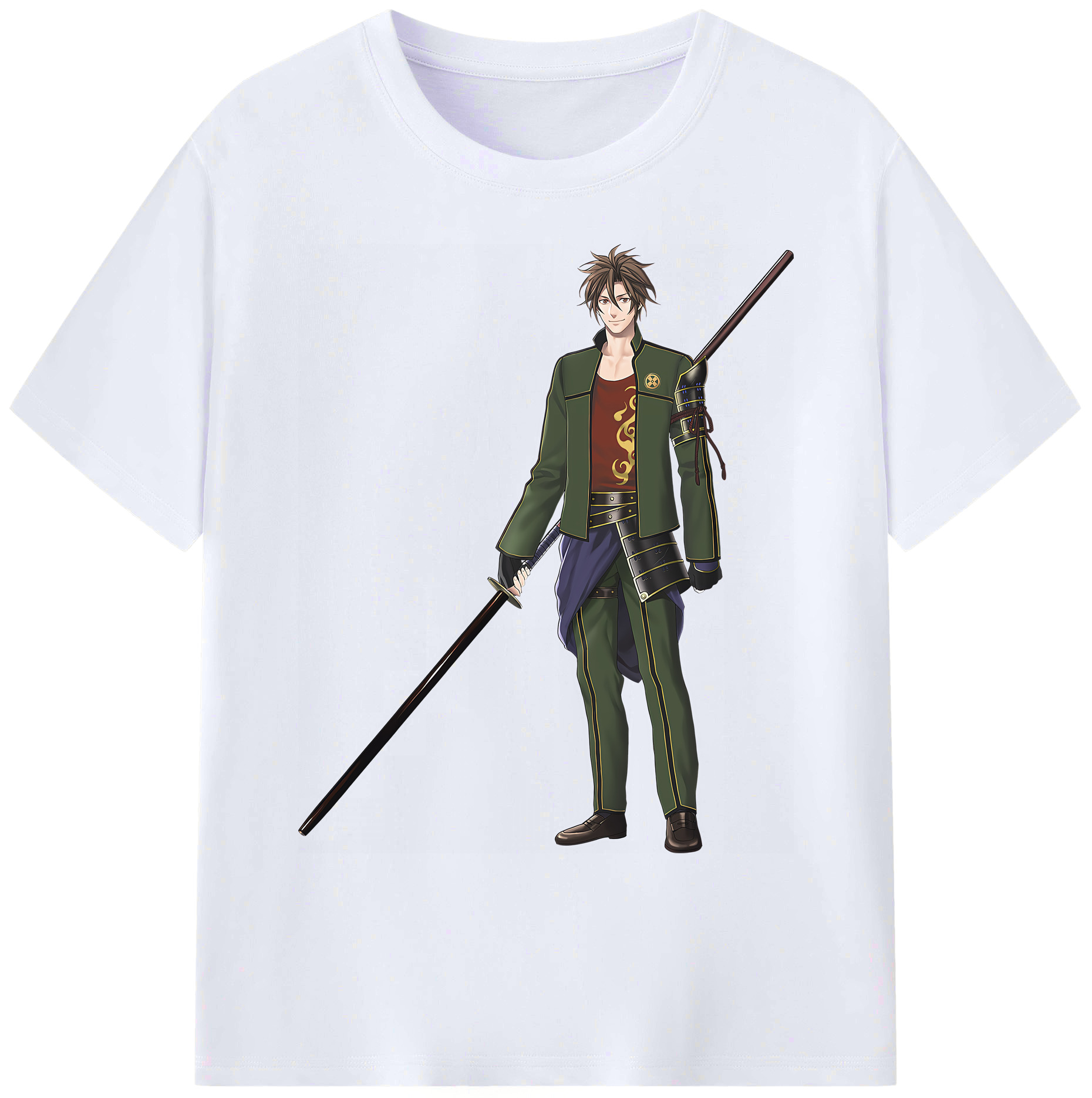 （画像用） 刀剣乱舞 Touken Ranbu 綿100％ メンズ半袖Tシャツ｜肌触りやわらか＆通気性