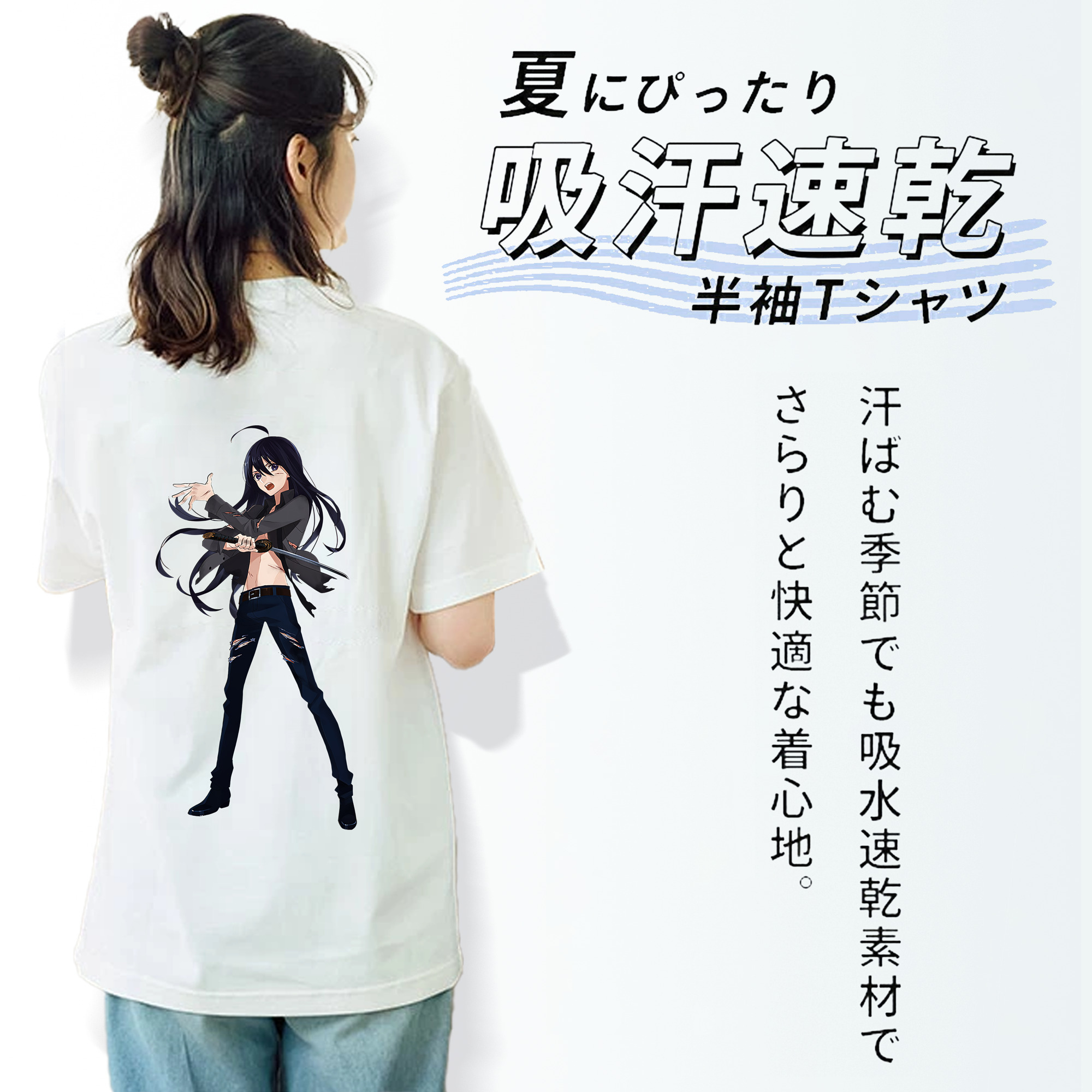 刀剣乱舞 Touken Ranbu レディース半袖Tシャツ(バックプリント)
