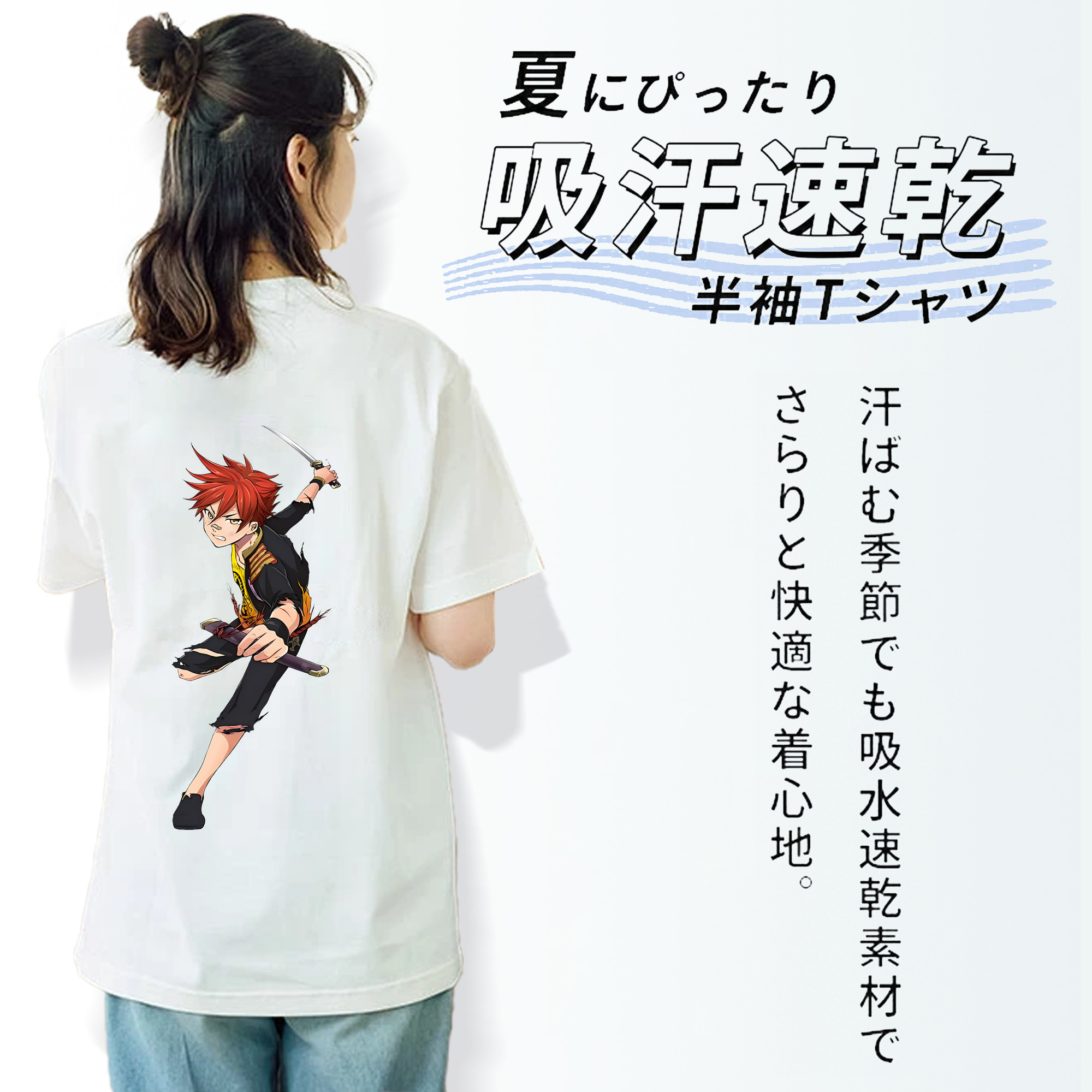 刀剣乱舞 Touken Ranbu レディース半袖Tシャツ(バックプリント)