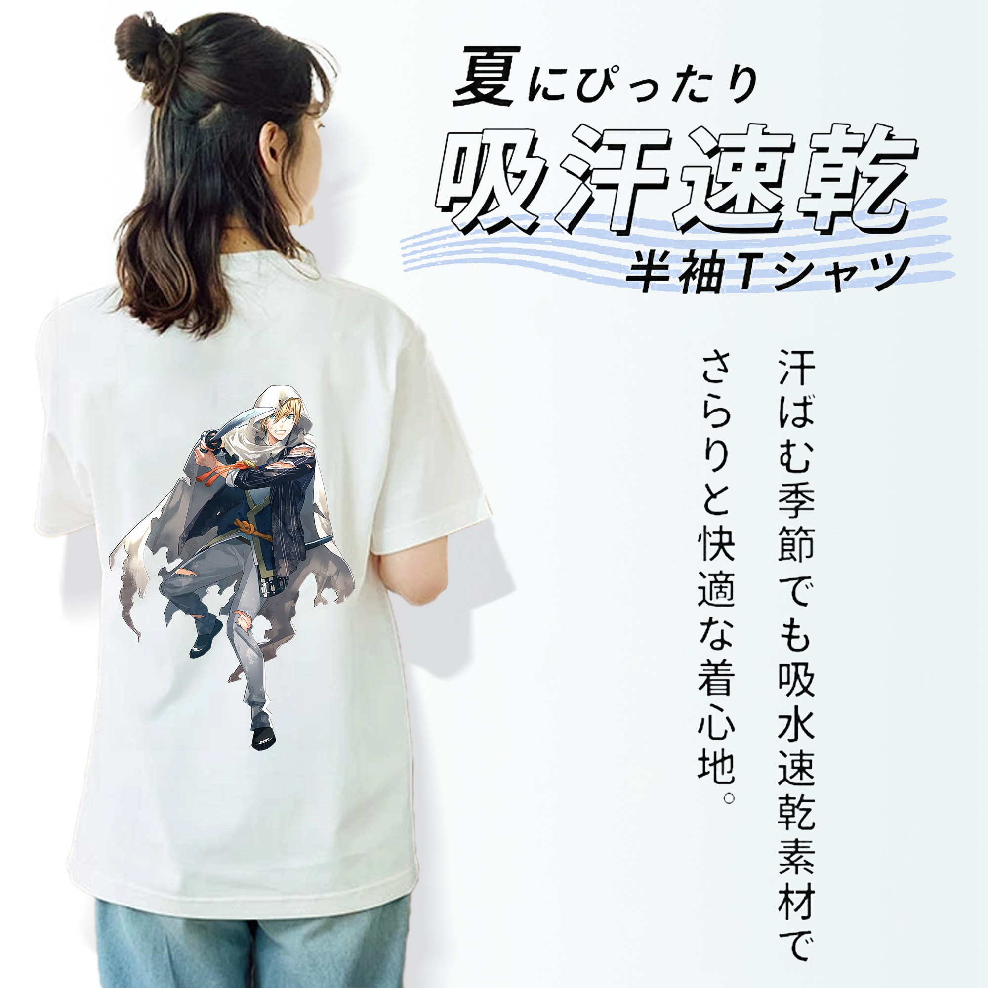 刀剣乱舞 Touken Ranbu レディース半袖Tシャツ(バックプリント)