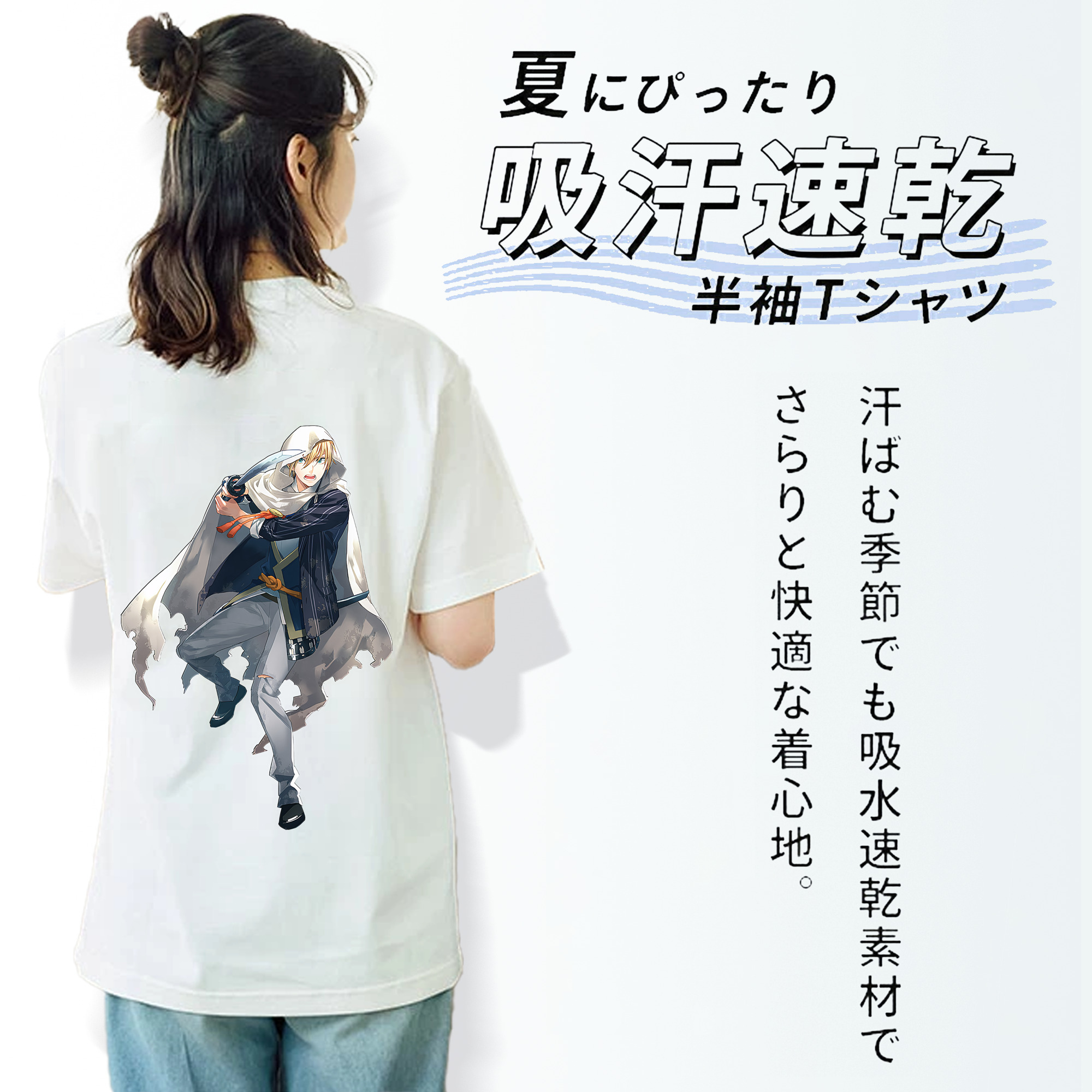 刀剣乱舞 Touken Ranbu レディース半袖Tシャツ(バックプリント)