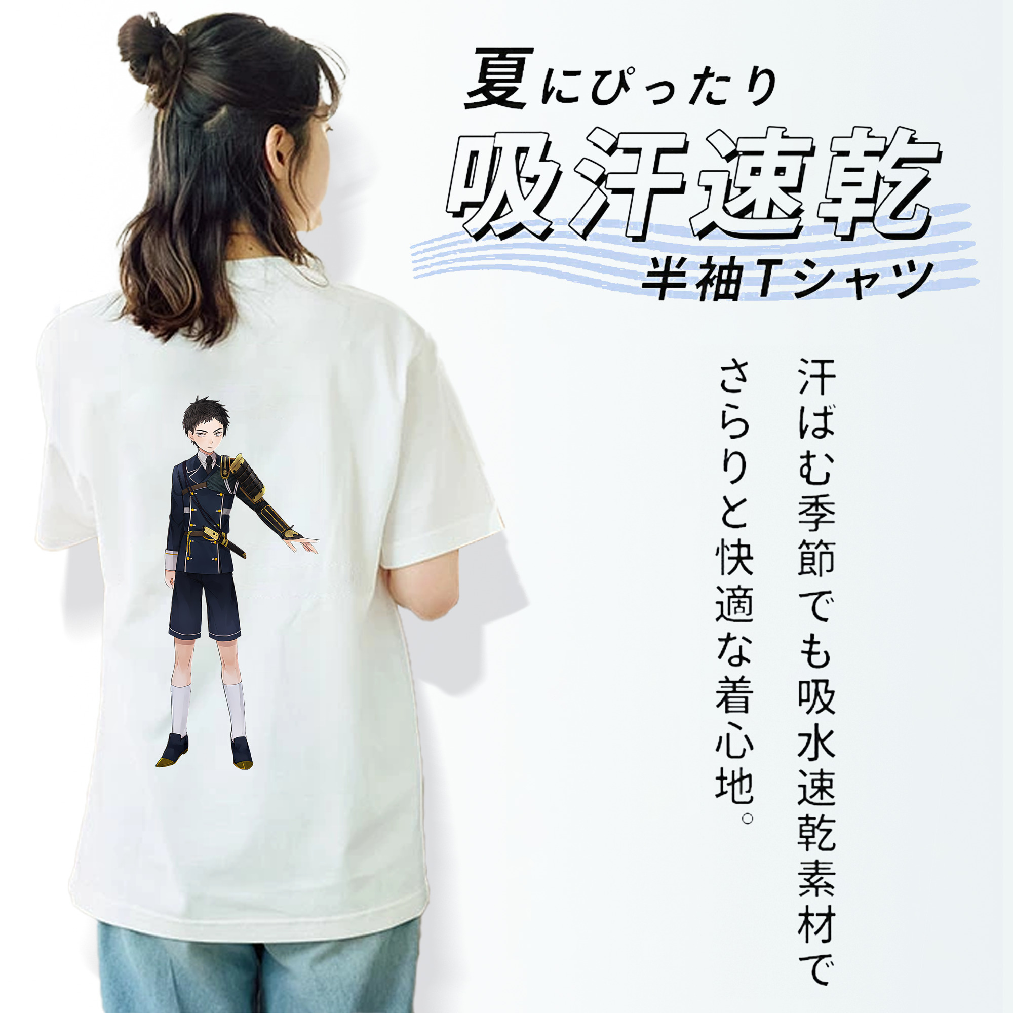 刀剣乱舞 Touken Ranbu レディース半袖Tシャツ(バックプリント)