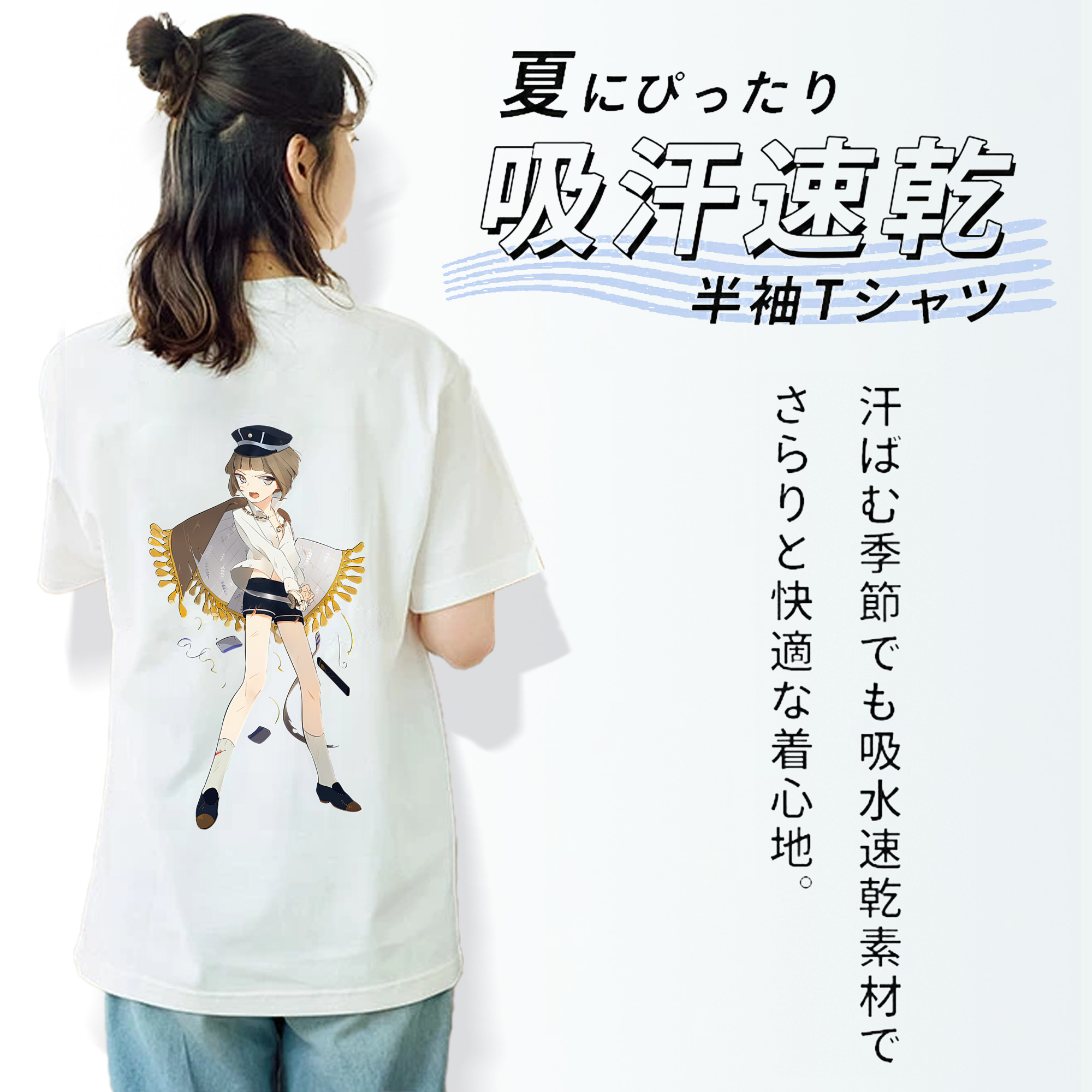 刀剣乱舞 Touken Ranbu レディース半袖Tシャツ(バックプリント)