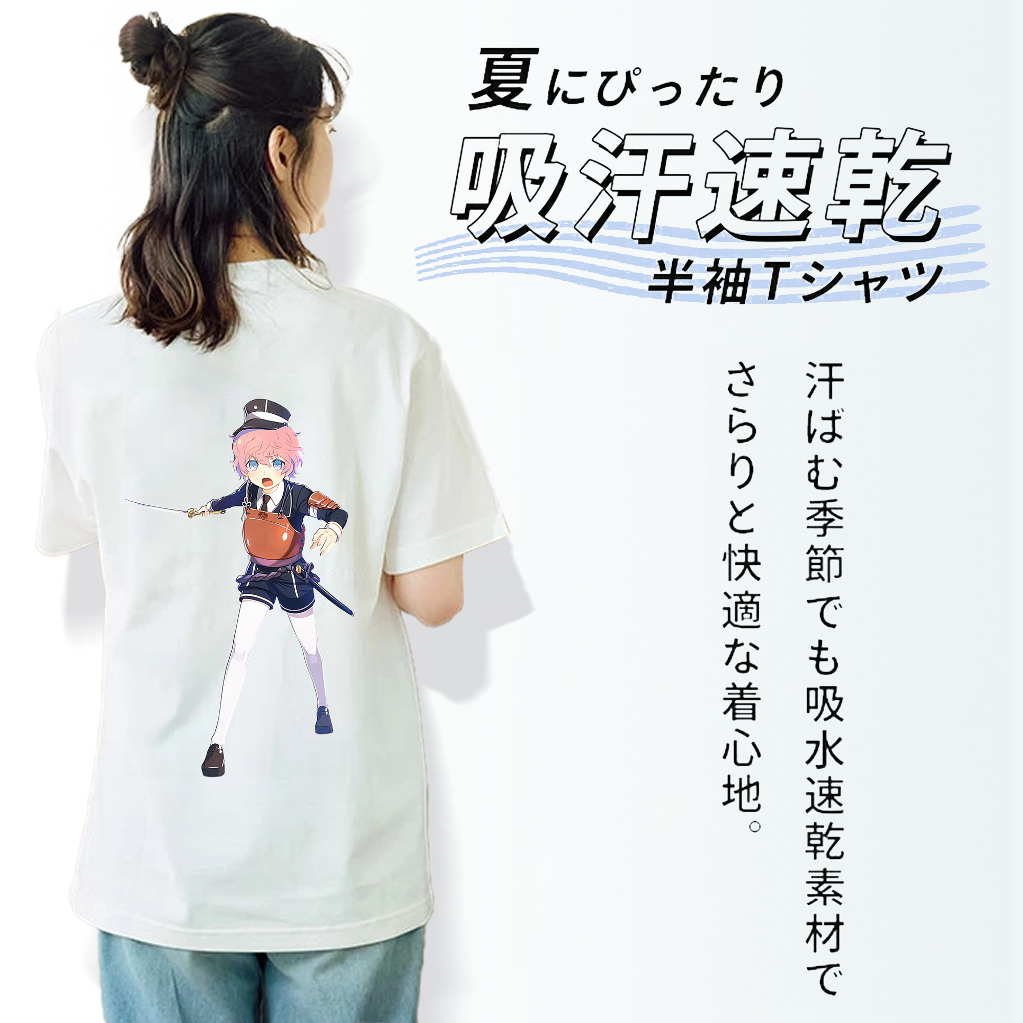 刀剣乱舞 Touken Ranbu レディース半袖Tシャツ(バックプリント)