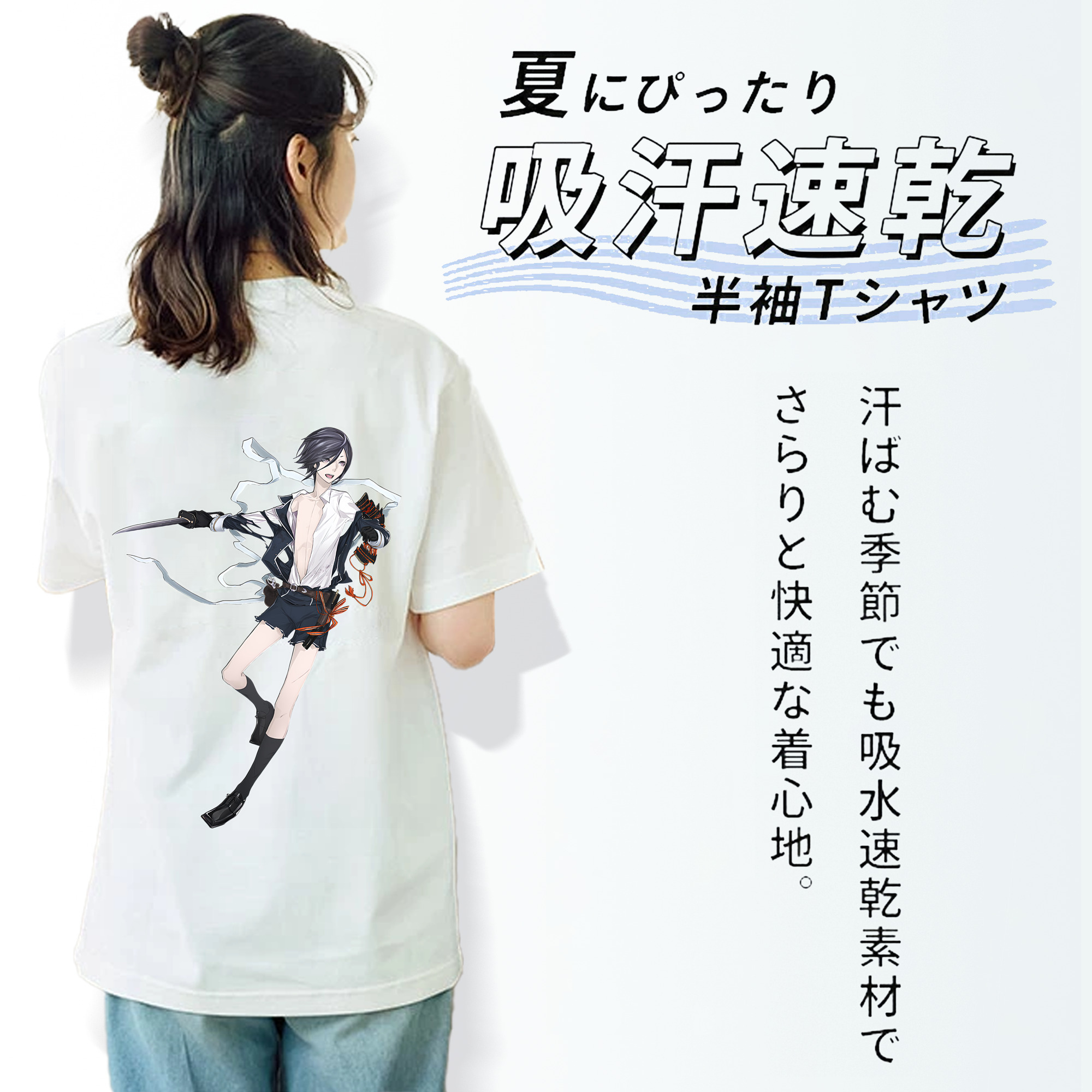 刀剣乱舞 Touken Ranbu レディース半袖Tシャツ(バックプリント)