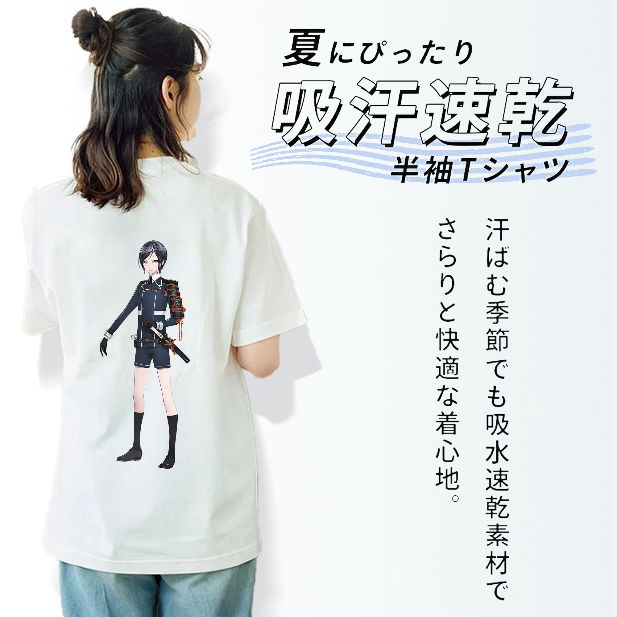 刀剣乱舞 Touken Ranbu レディース半袖Tシャツ(バックプリント)