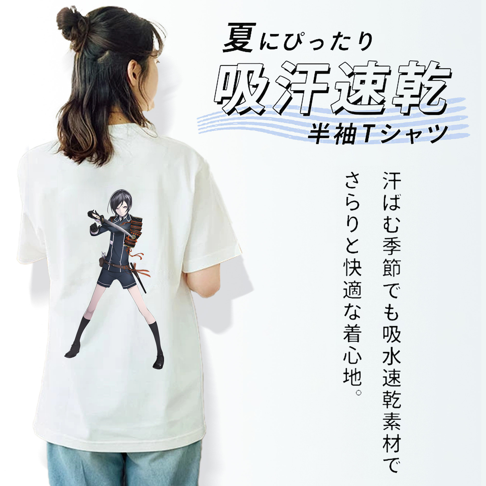 刀剣乱舞 Touken Ranbu レディース半袖Tシャツ(バックプリント)