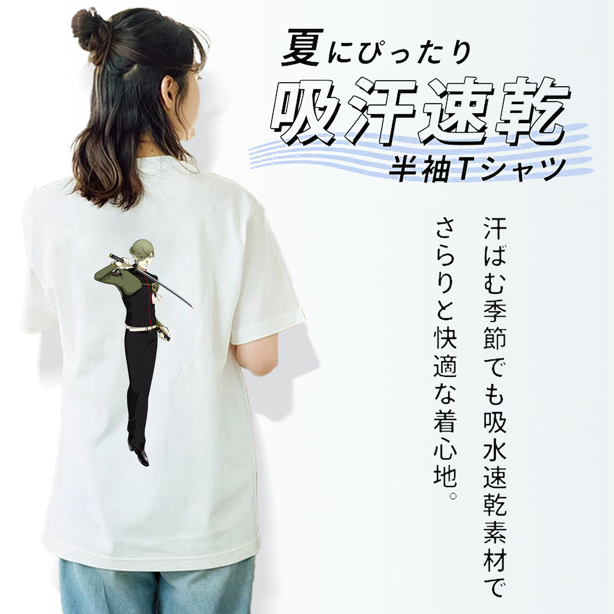 刀剣乱舞 Touken Ranbu レディース半袖Tシャツ(バックプリント)
