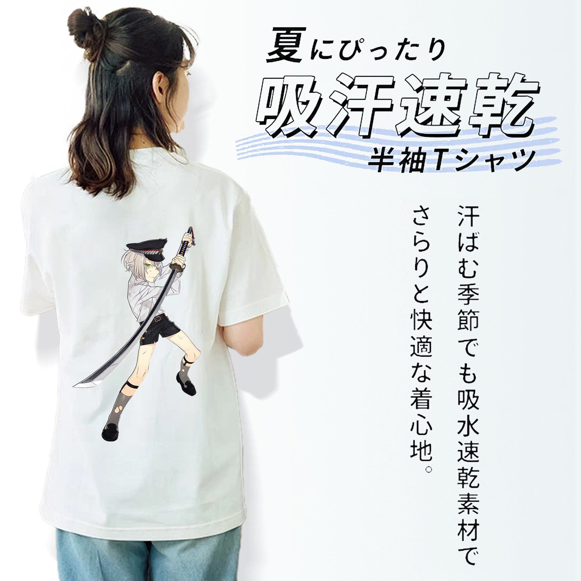 刀剣乱舞 Touken Ranbu レディース半袖Tシャツ(バックプリント)