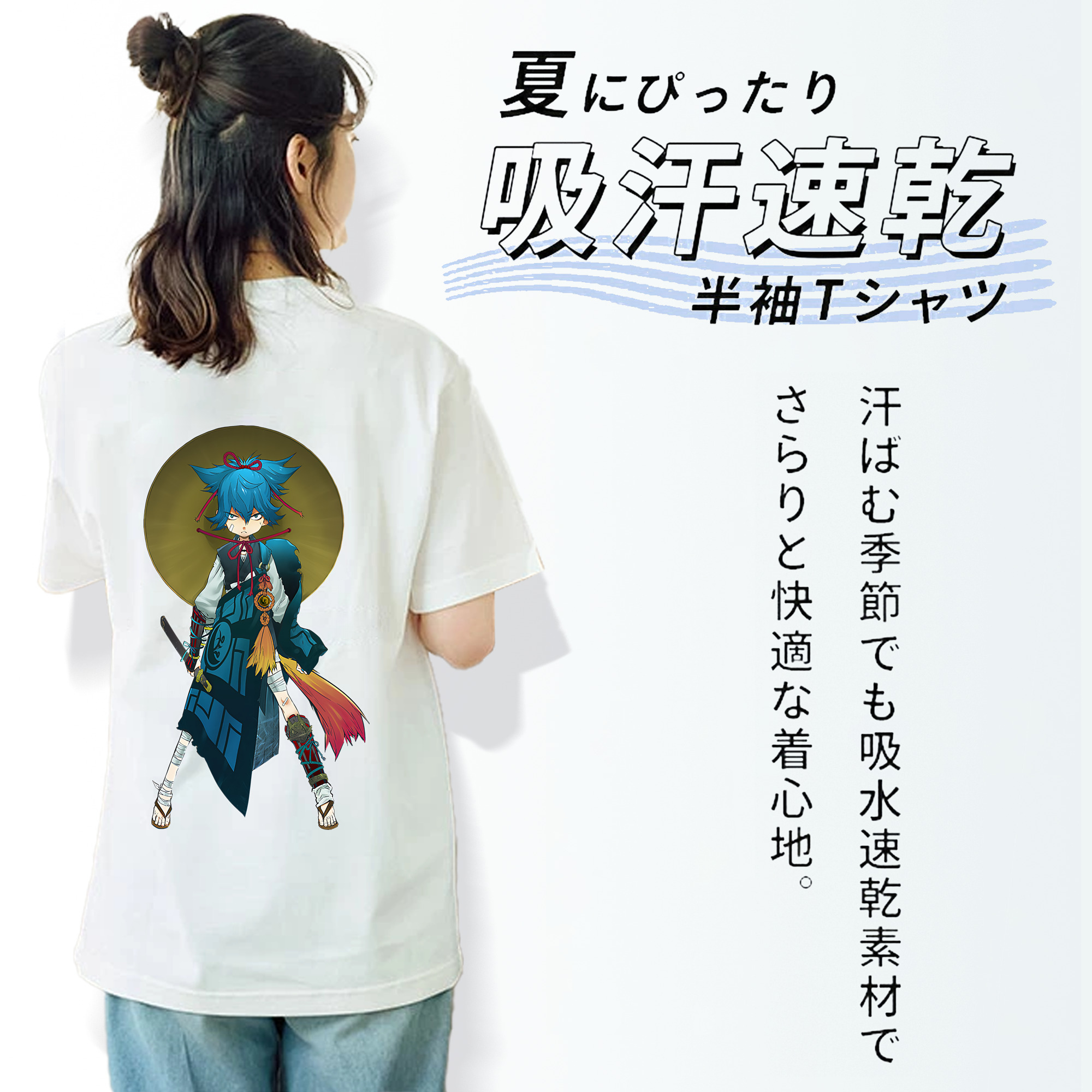 刀剣乱舞 Touken Ranbu レディース半袖Tシャツ(バックプリント)