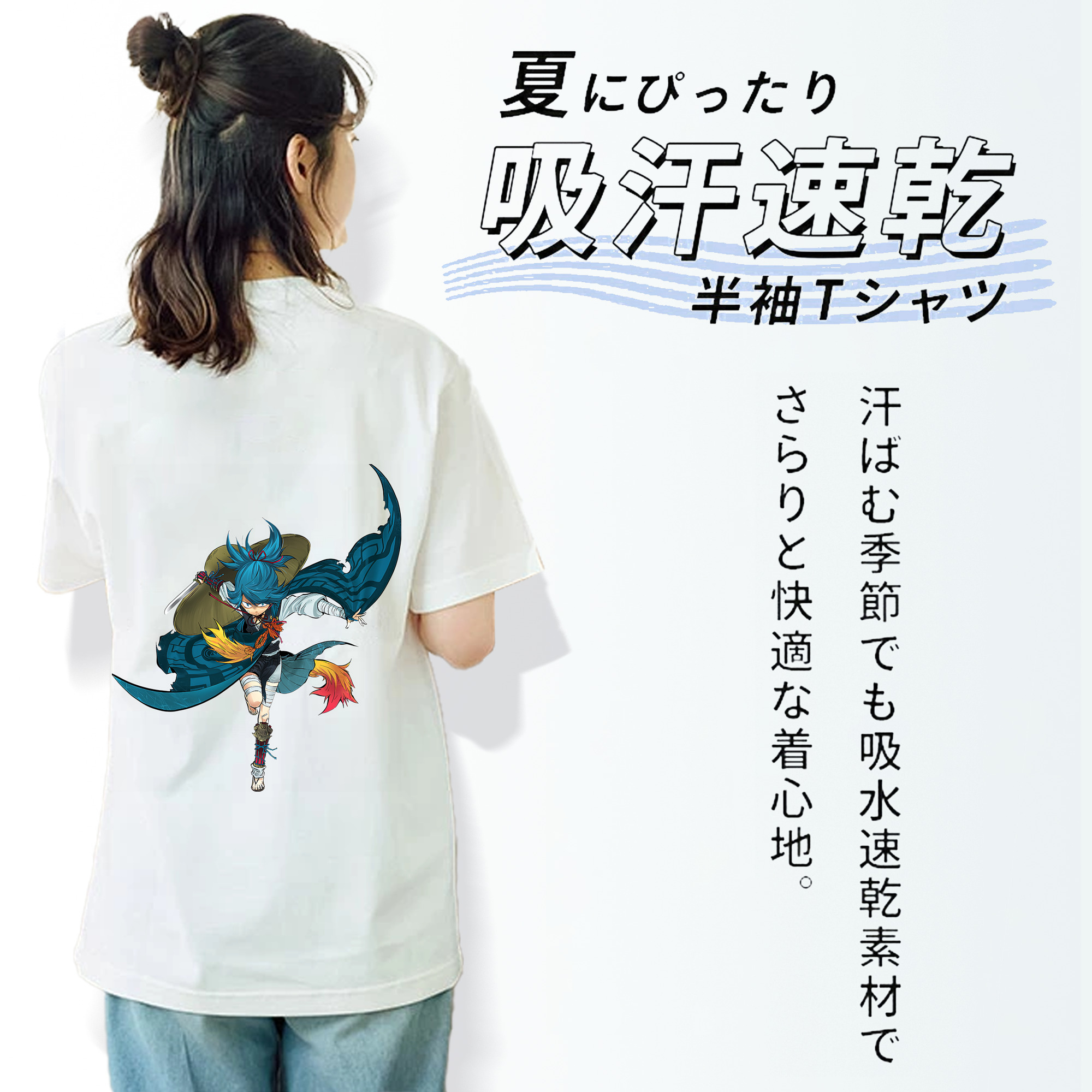 刀剣乱舞 Touken Ranbu レディース半袖Tシャツ(バックプリント)