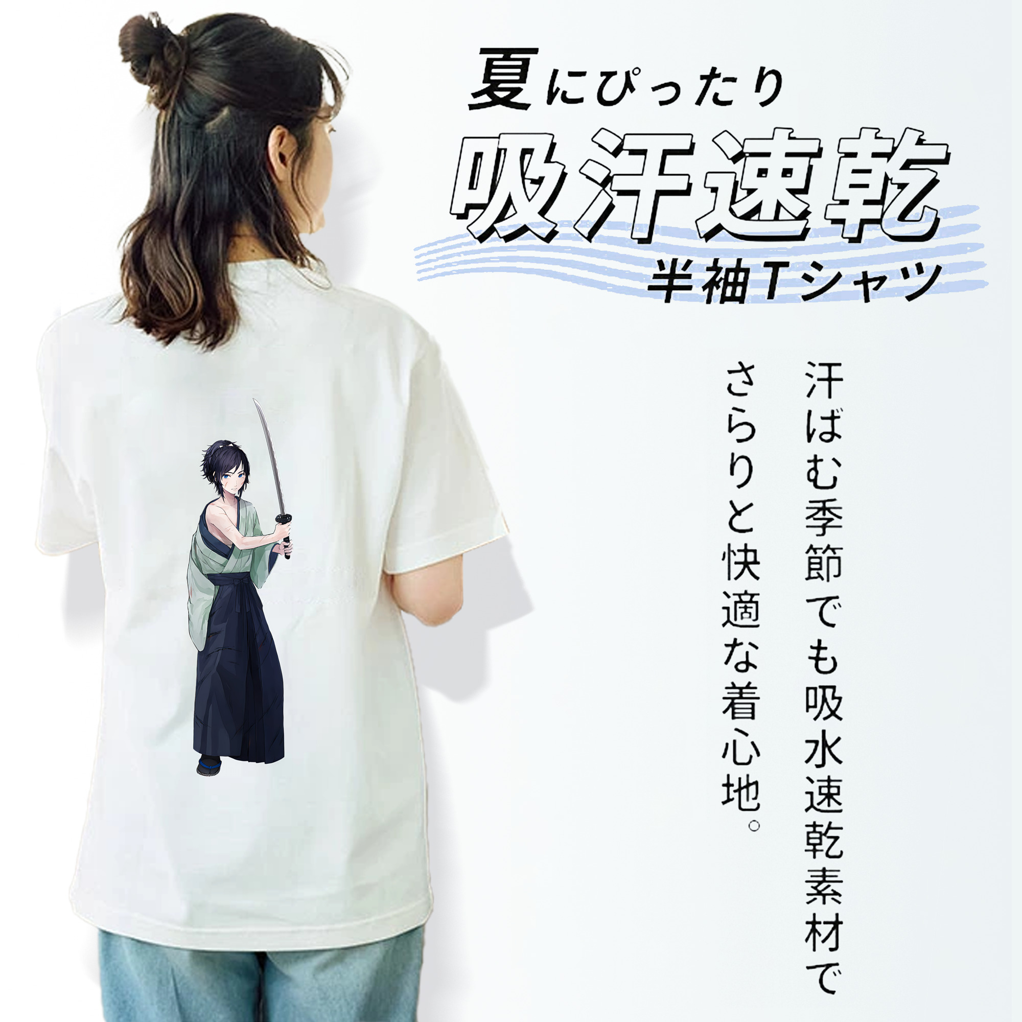 刀剣乱舞 Touken Ranbu レディース半袖Tシャツ(バックプリント)