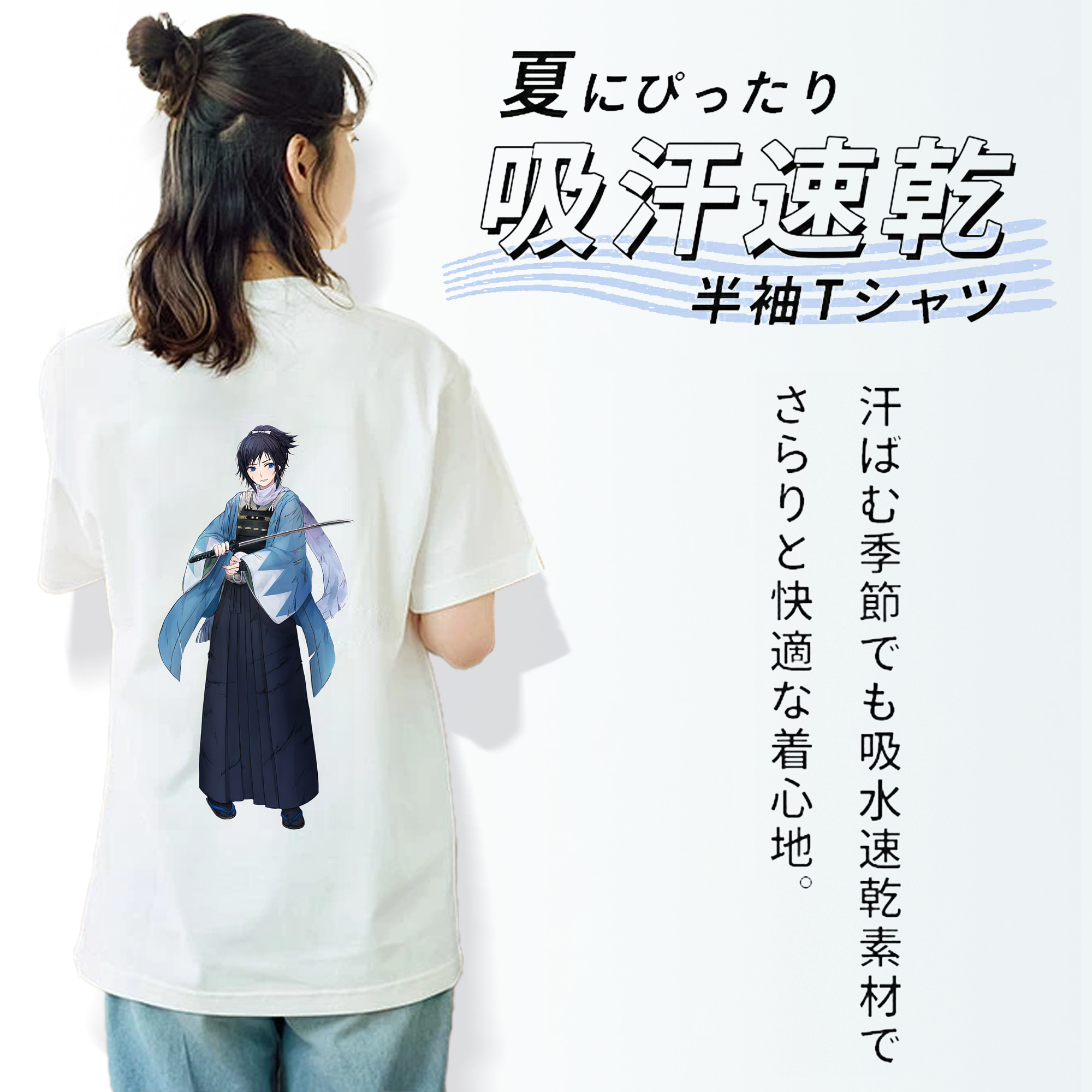 刀剣乱舞 Touken Ranbu レディース半袖Tシャツ(バックプリント)