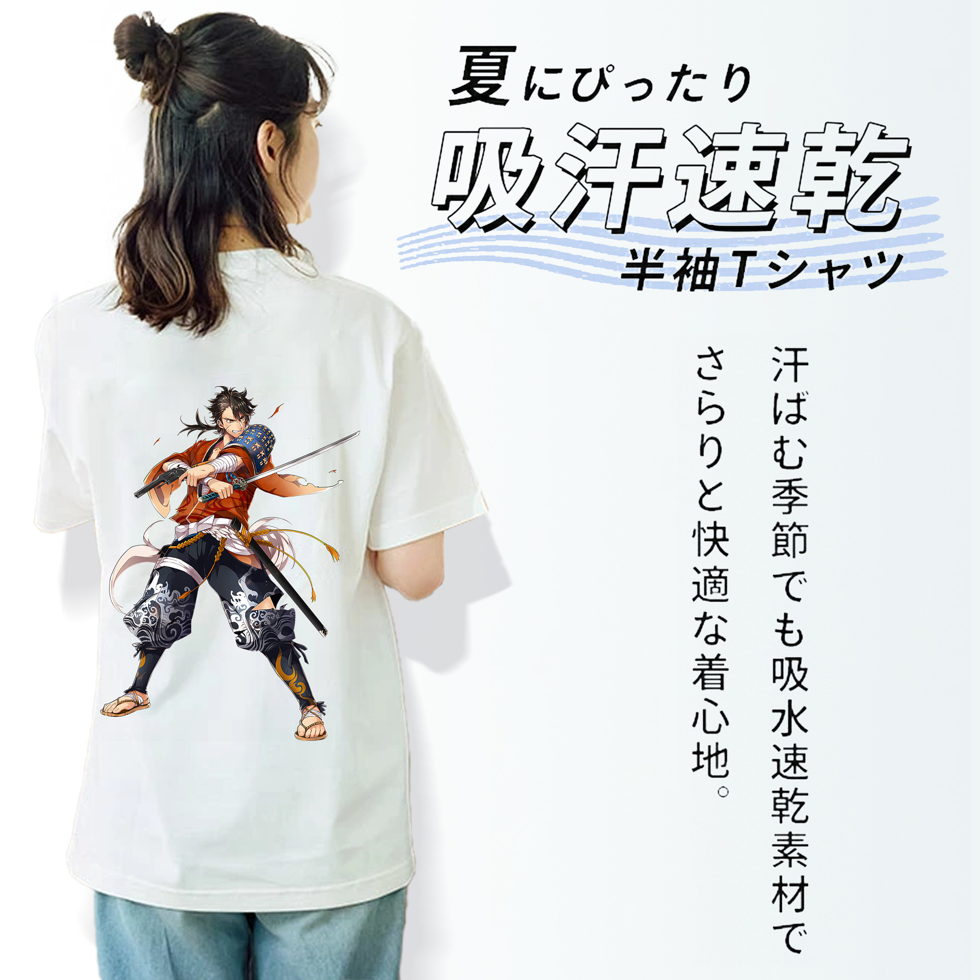 刀剣乱舞 Touken Ranbu レディース半袖Tシャツ(バックプリント)