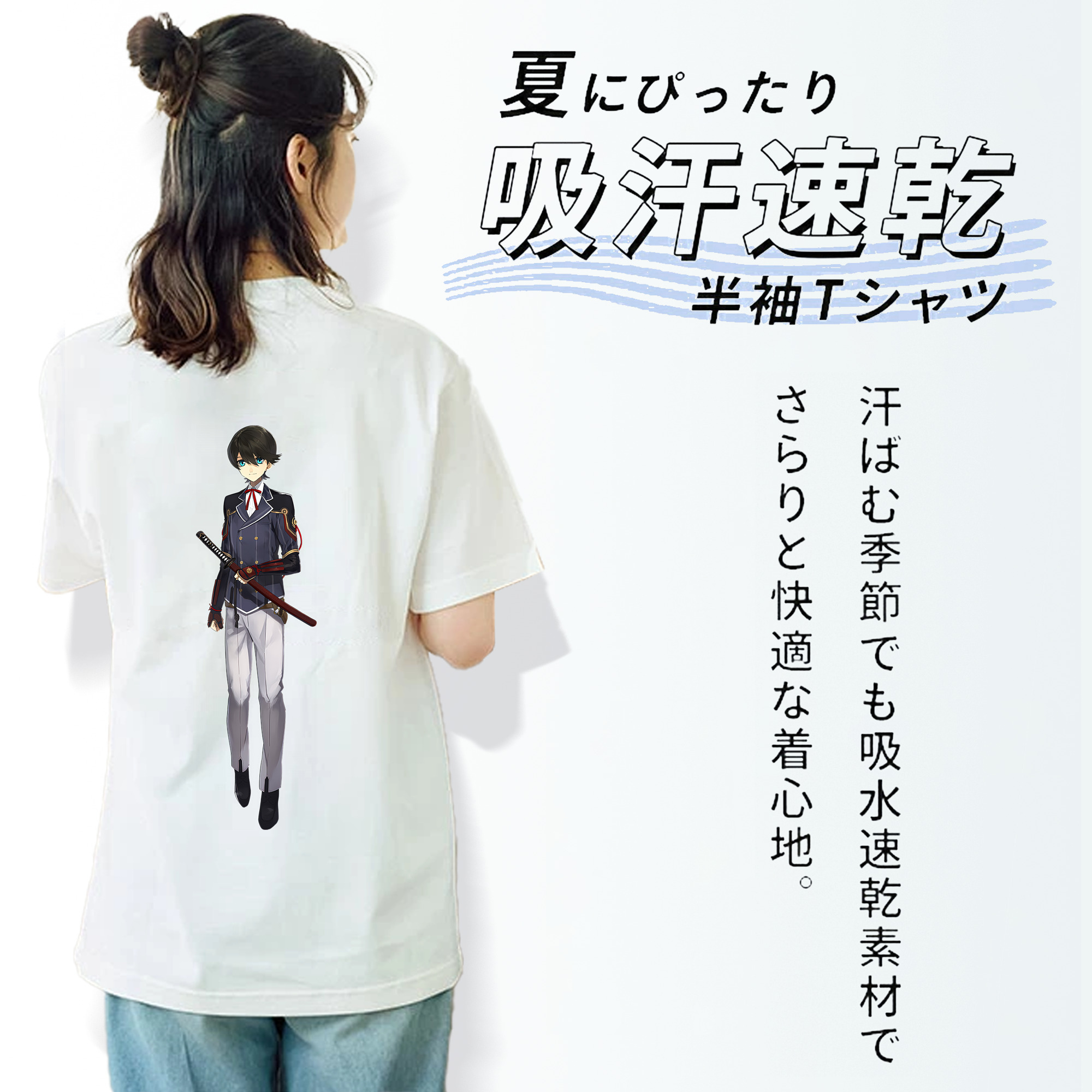 刀剣乱舞 Touken Ranbu レディース半袖Tシャツ(バックプリント)