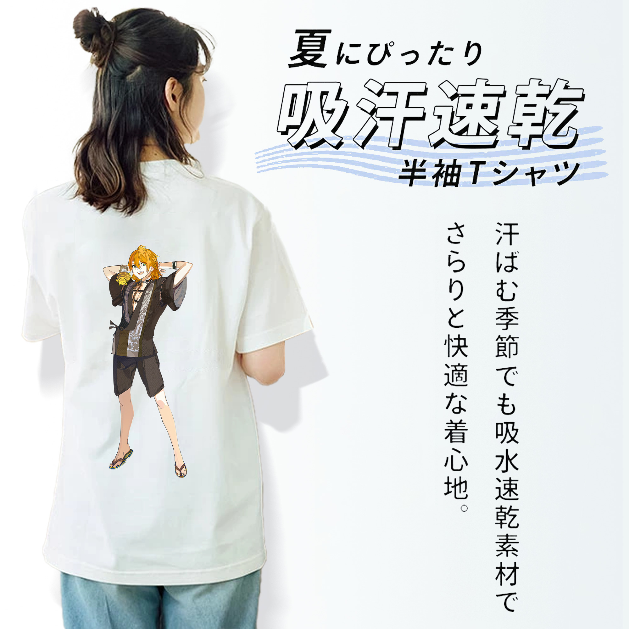 刀剣乱舞 Touken Ranbu レディース半袖Tシャツ(バックプリント)