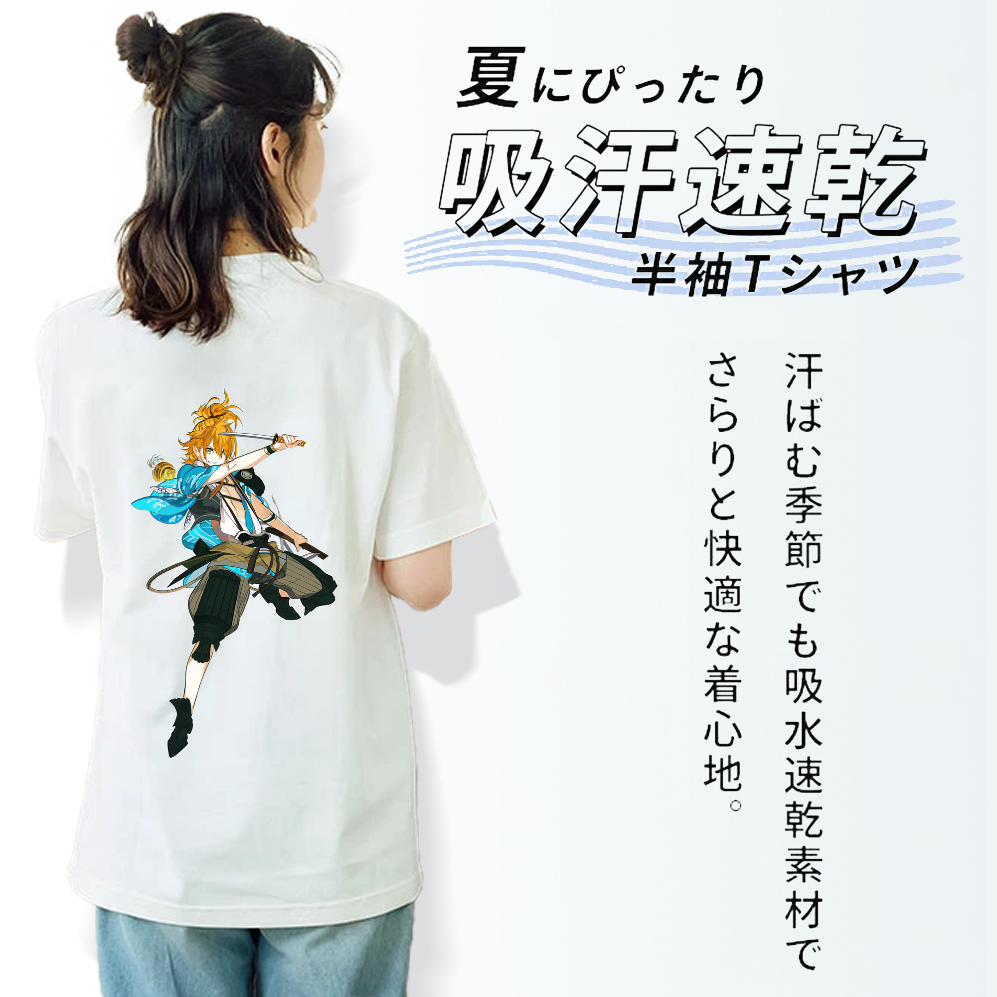 刀剣乱舞 Touken Ranbu レディース半袖Tシャツ(バックプリント)