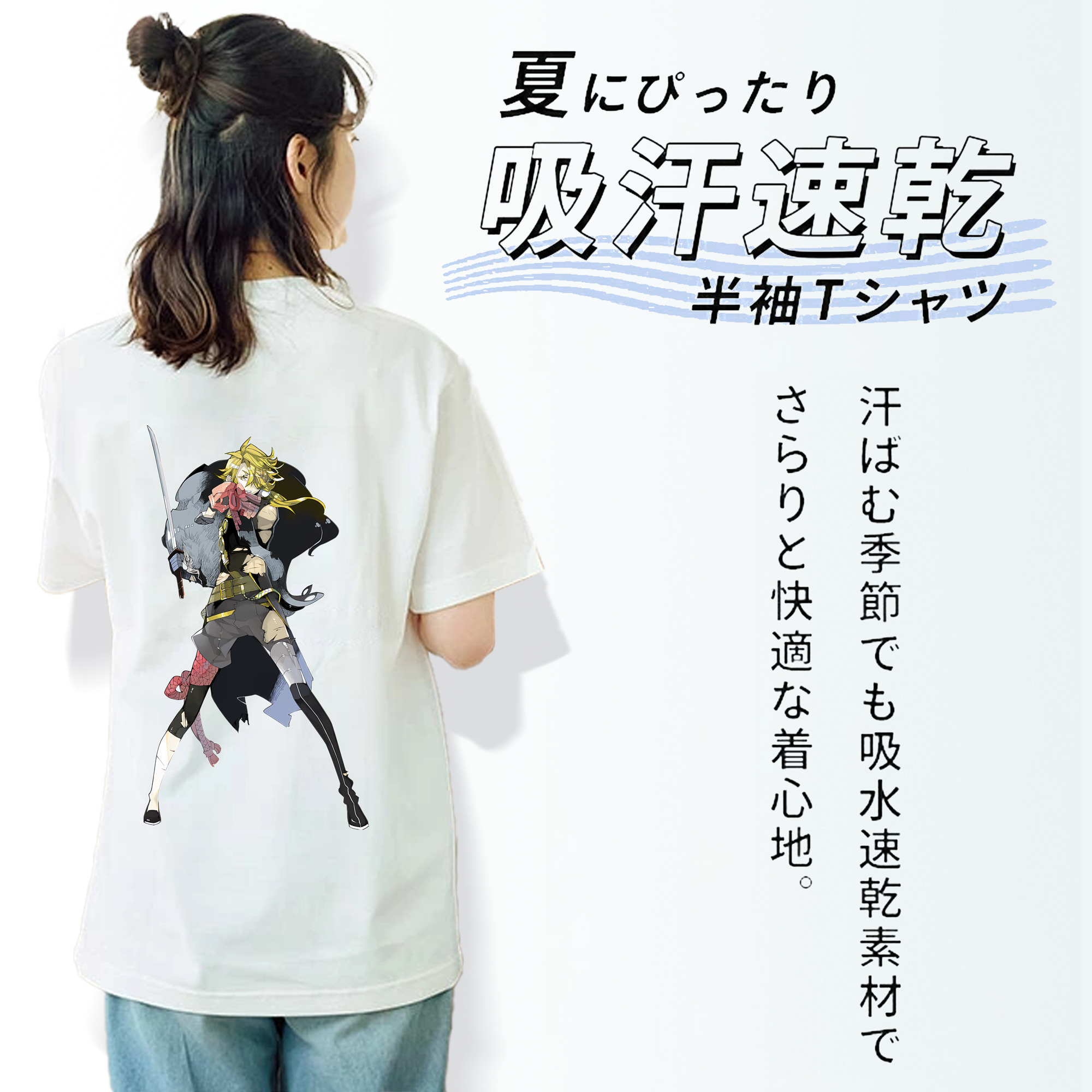 刀剣乱舞 Touken Ranbu レディース半袖Tシャツ(バックプリント)