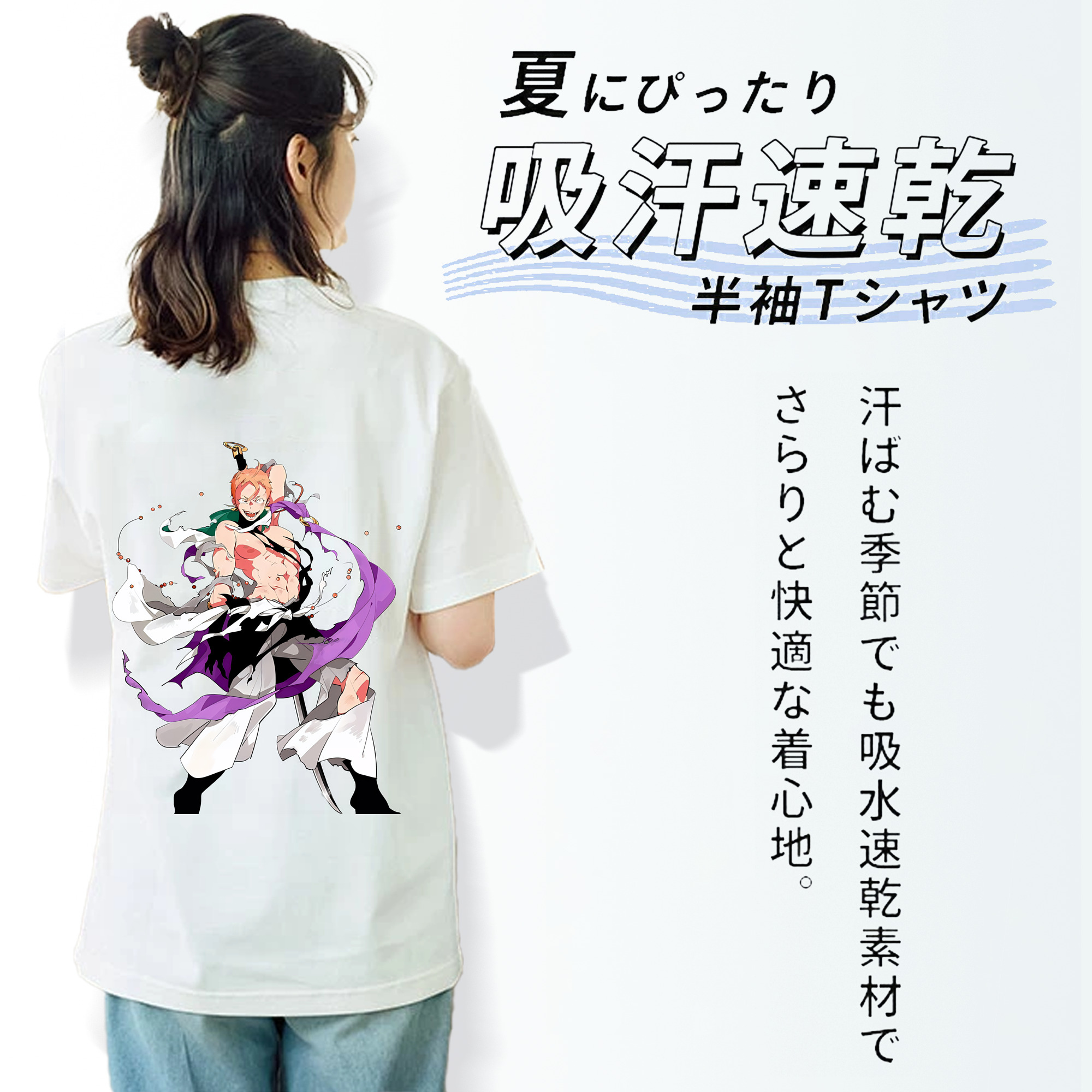 刀剣乱舞 Touken Ranbu レディース半袖Tシャツ(バックプリント)