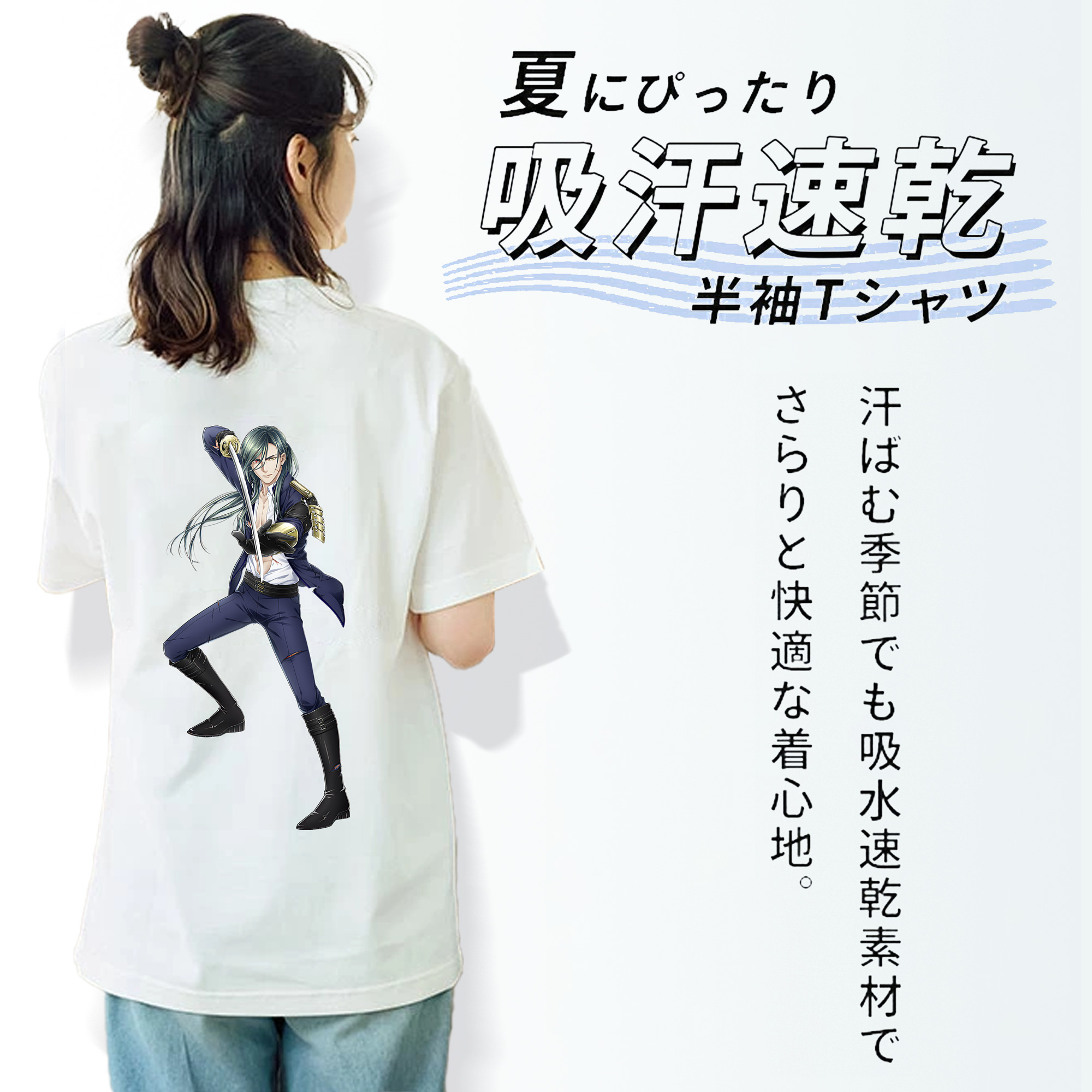 刀剣乱舞 Touken Ranbu レディース半袖Tシャツ(バックプリント)