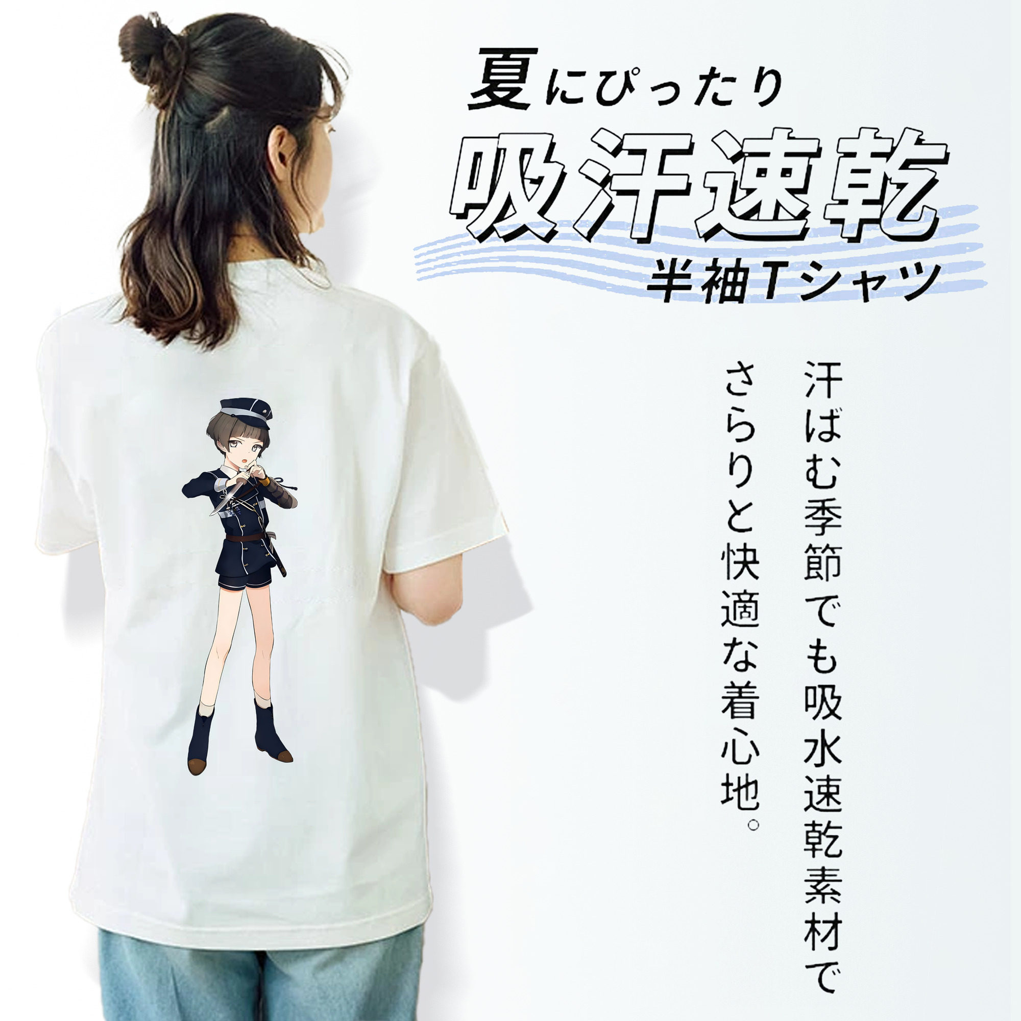 刀剣乱舞 Touken Ranbu レディース半袖Tシャツ(バックプリント)