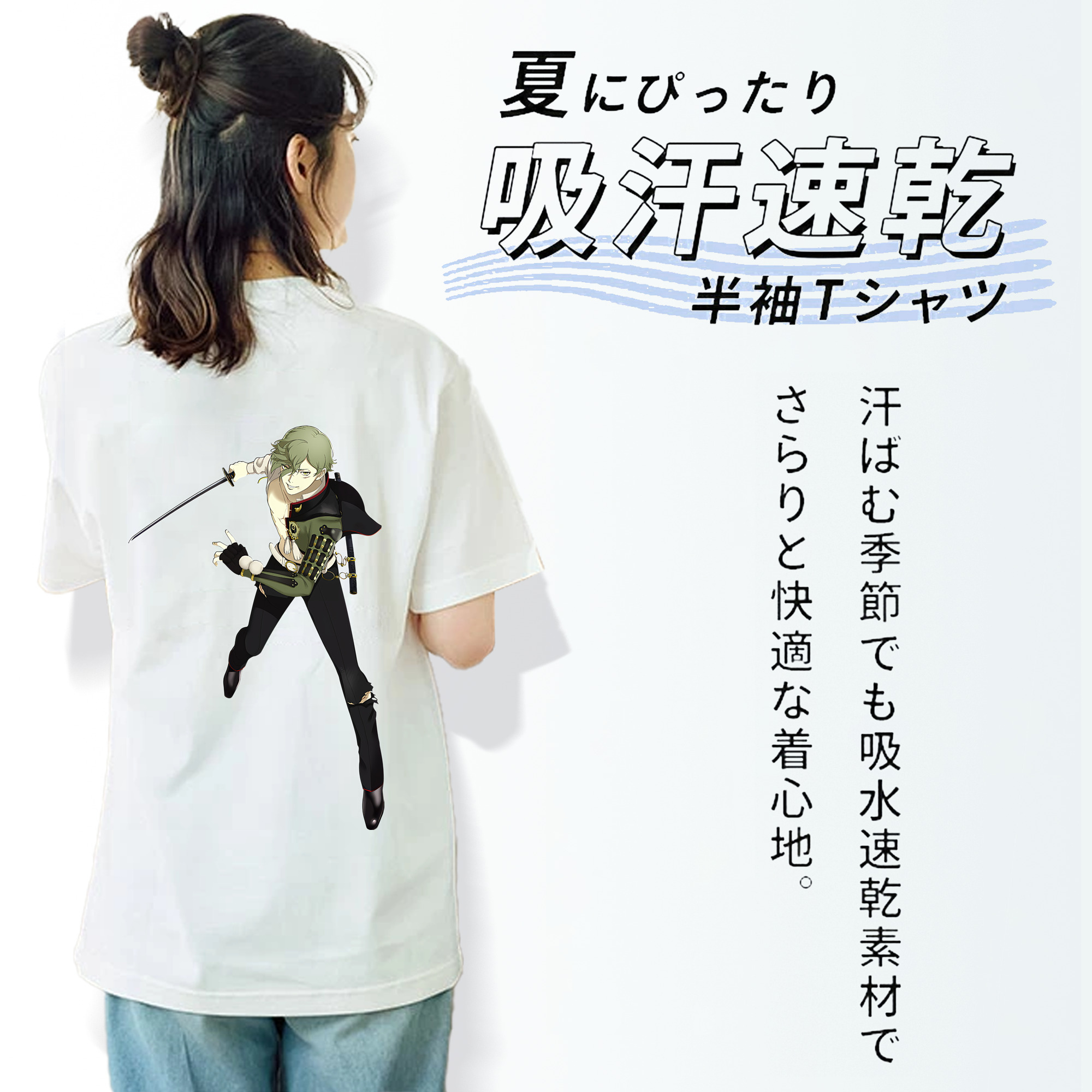 刀剣乱舞 Touken Ranbu レディース半袖Tシャツ(バックプリント)