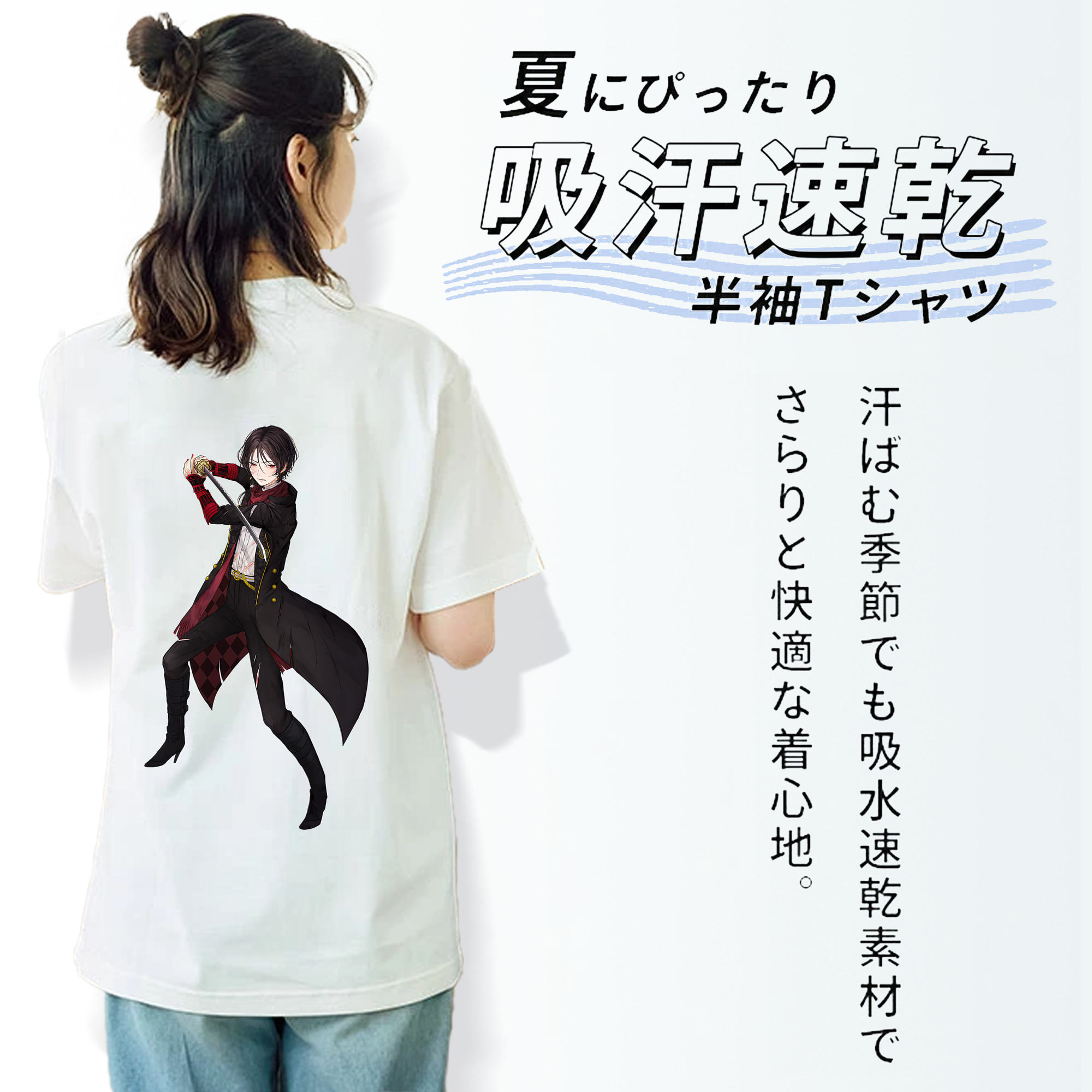 刀剣乱舞 Touken Ranbu レディース半袖Tシャツ(バックプリント)