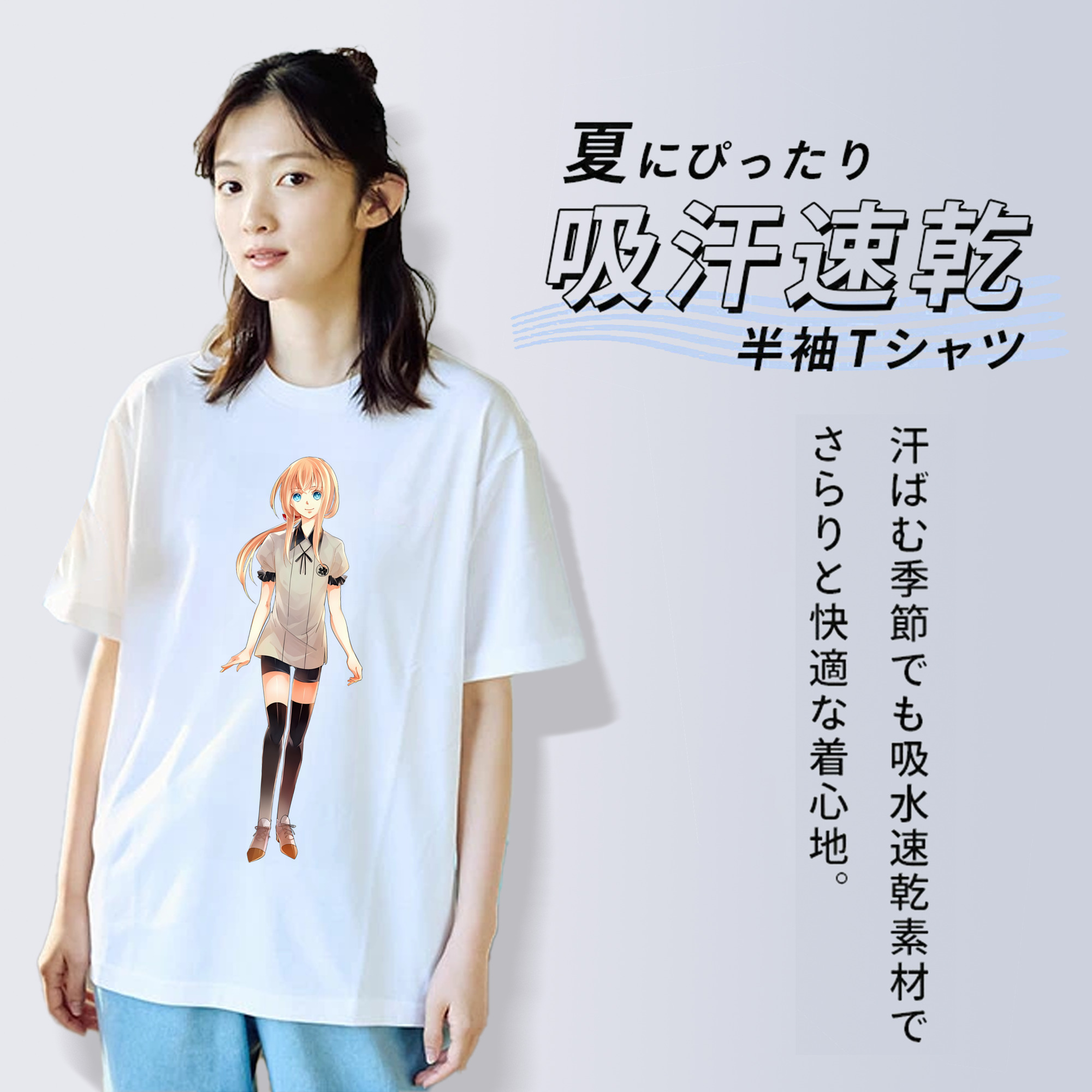 刀剣乱舞 Touken Ranbu レディースカジュアルプリントTシャツ（綿100％）