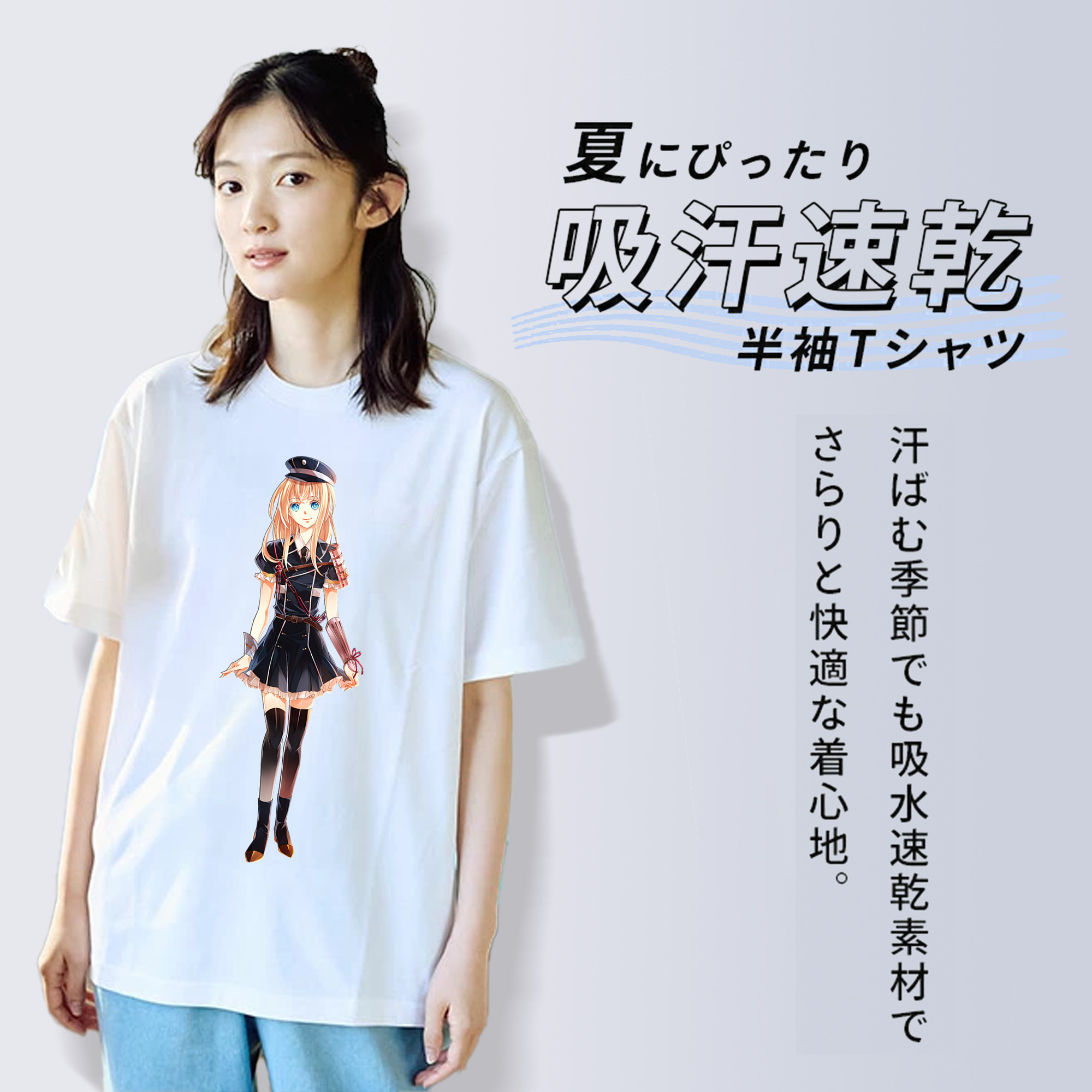 刀剣乱舞 Touken Ranbu レディースカジュアルプリントTシャツ（綿100％）