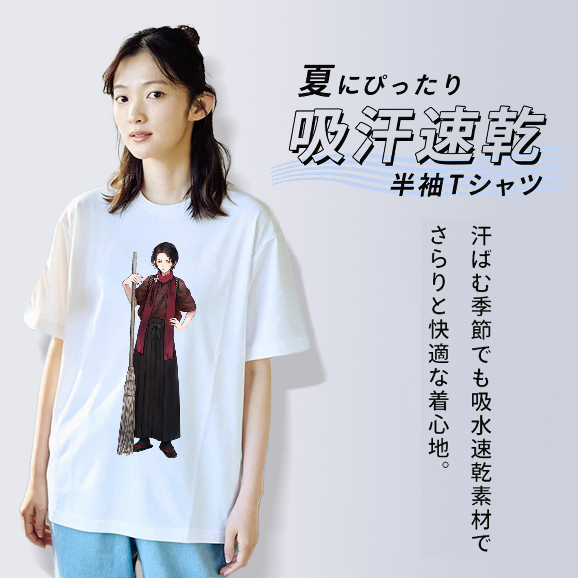 刀剣乱舞 Touken Ranbu レディースカジュアルプリントTシャツ（綿100％）