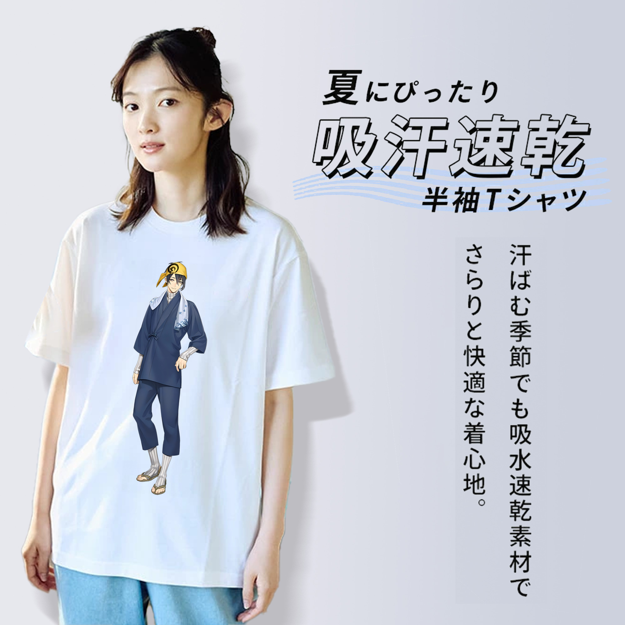 刀剣乱舞 Touken Ranbu レディースカジュアルプリントTシャツ（綿100％）