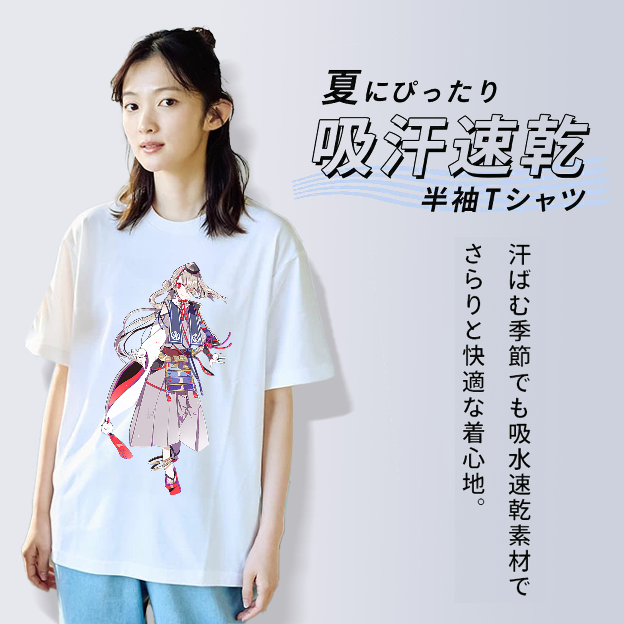 刀剣乱舞 Touken Ranbu レディースカジュアルプリントTシャツ（綿100％）