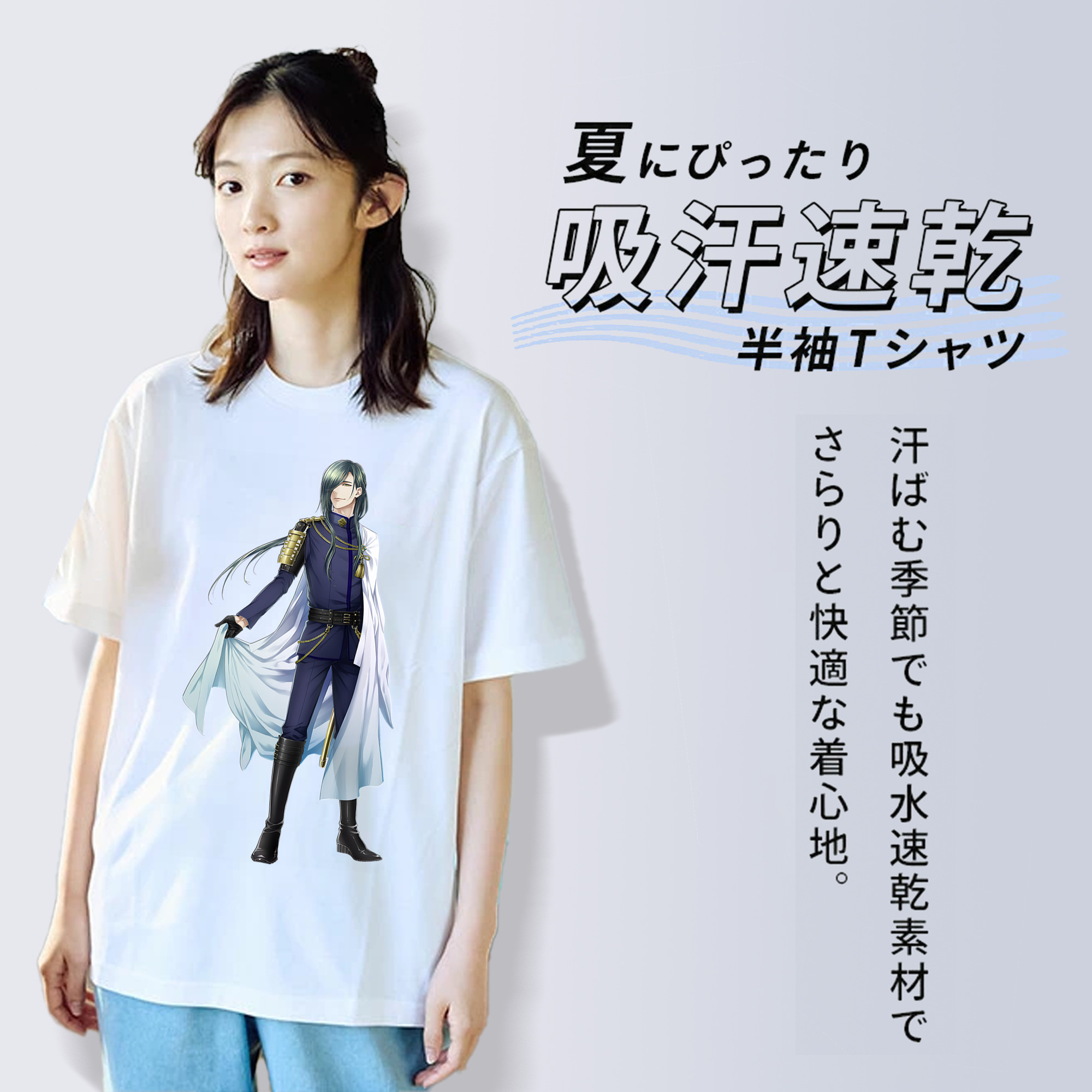 刀剣乱舞 Touken Ranbu レディースカジュアルプリントTシャツ（綿100％）