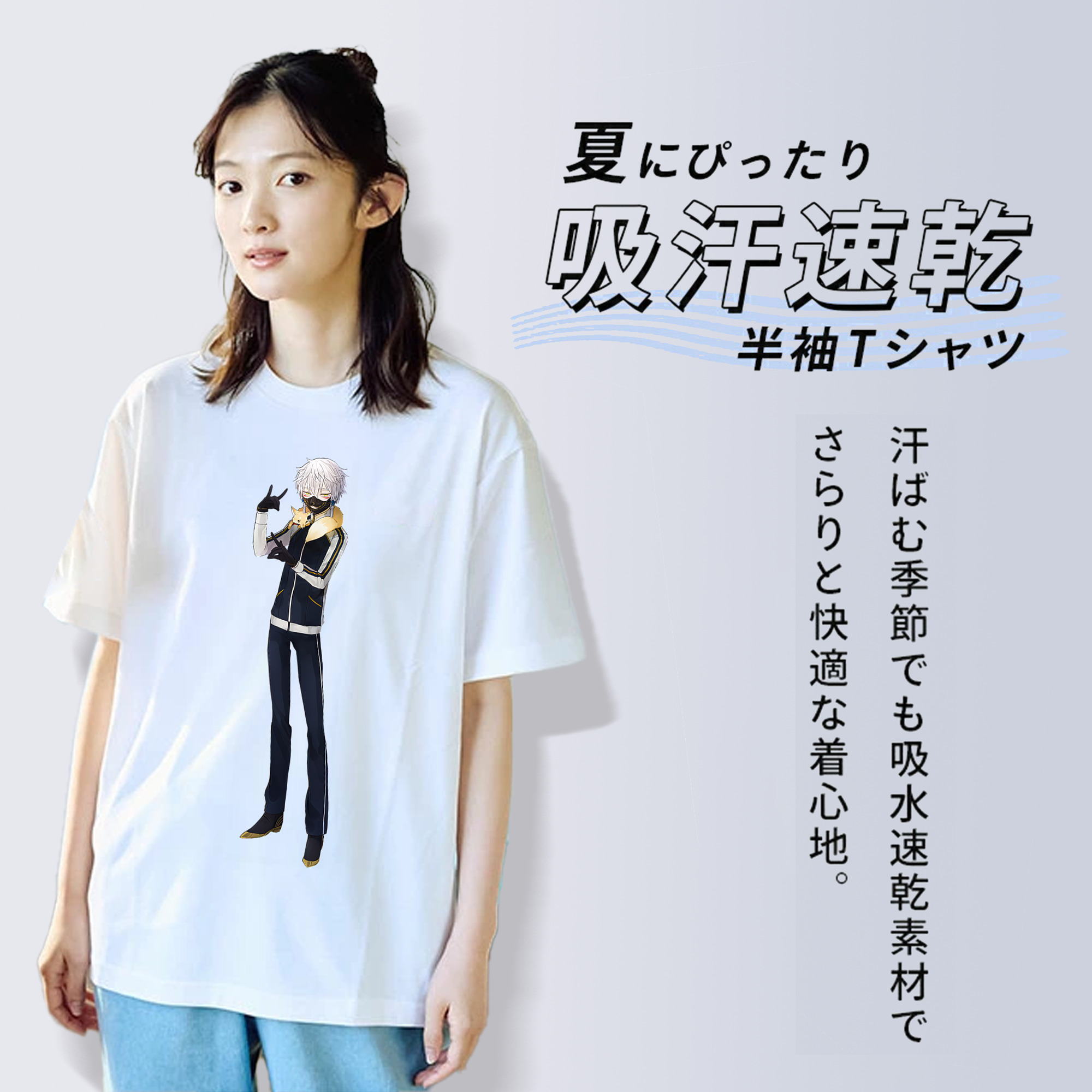 刀剣乱舞 Touken Ranbu レディースカジュアルプリントTシャツ（綿100％）