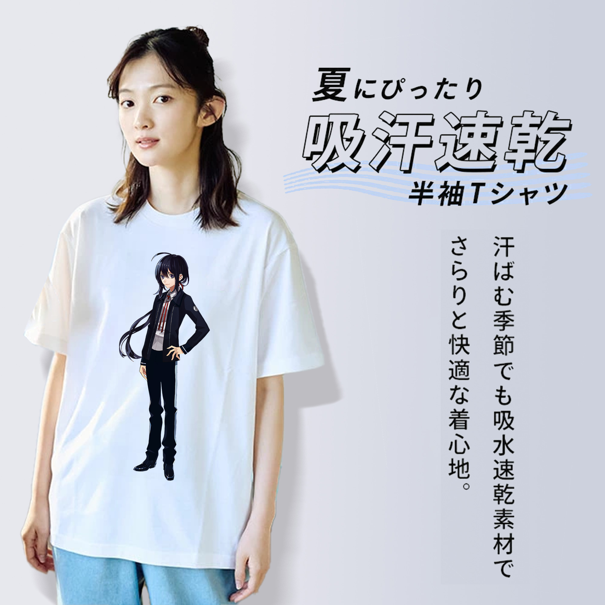 刀剣乱舞 Touken Ranbu レディースカジュアルプリントTシャツ（綿100％）