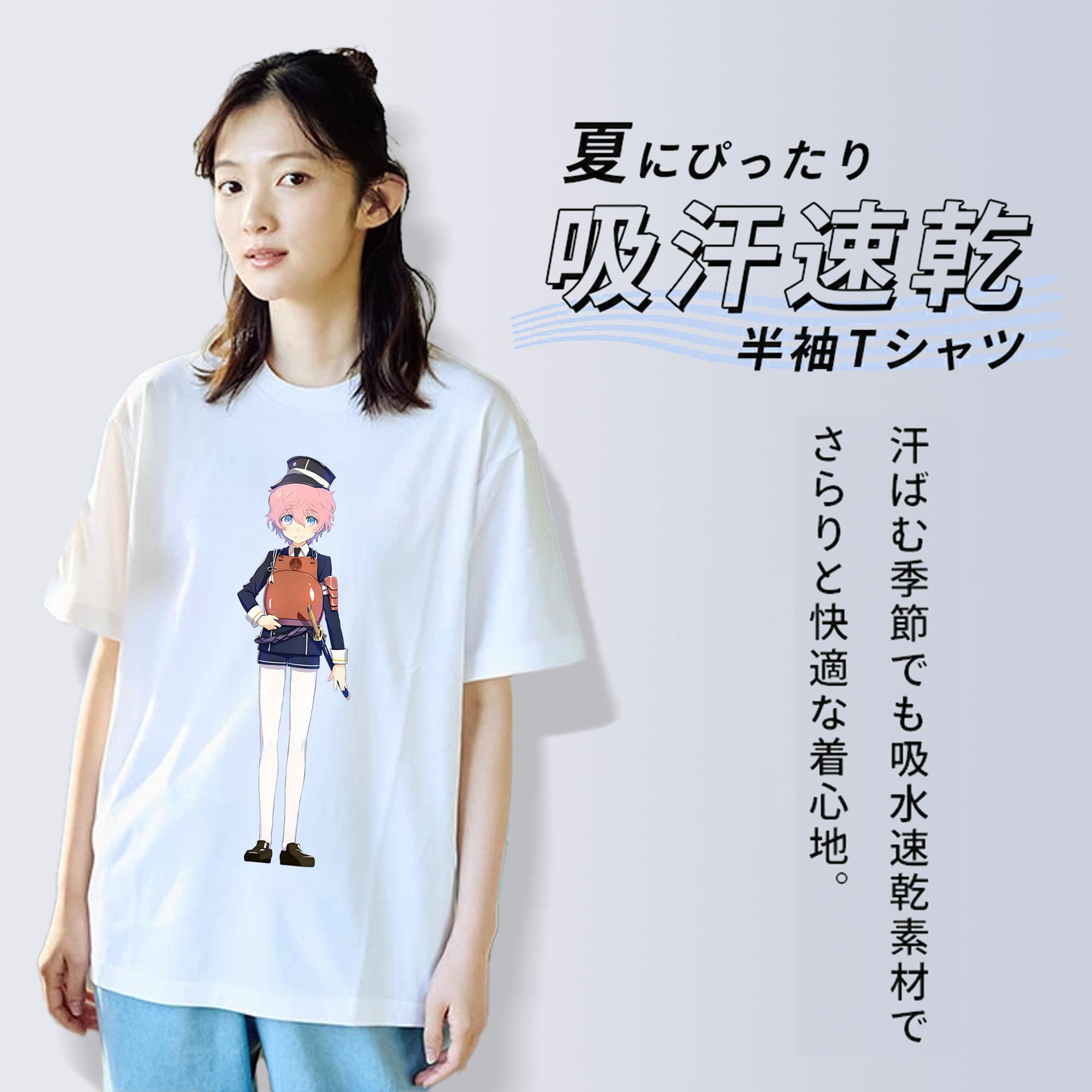 刀剣乱舞 Touken Ranbu レディースカジュアルプリントTシャツ（綿100％）