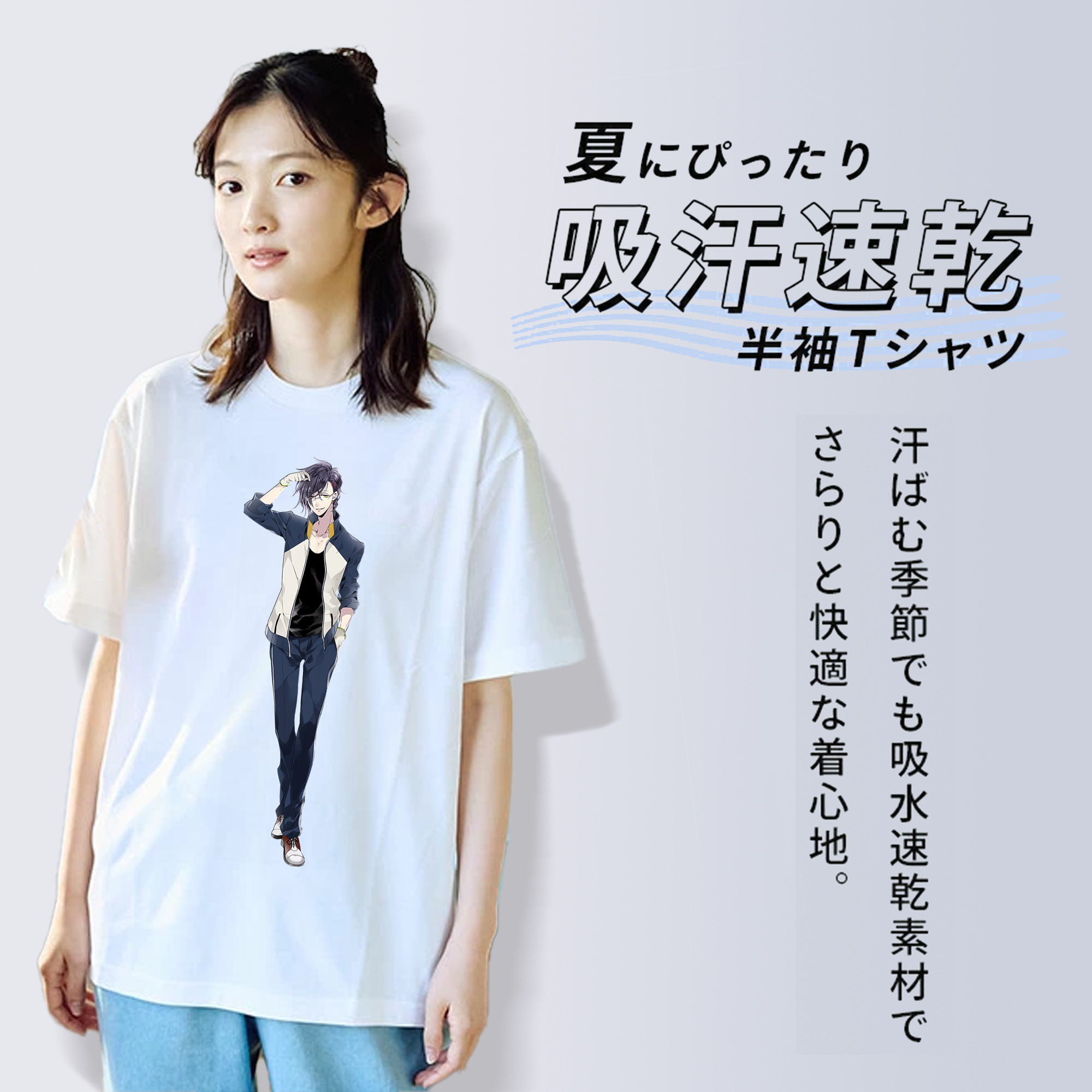 刀剣乱舞 Touken Ranbu レディースカジュアルプリントTシャツ（綿100％）