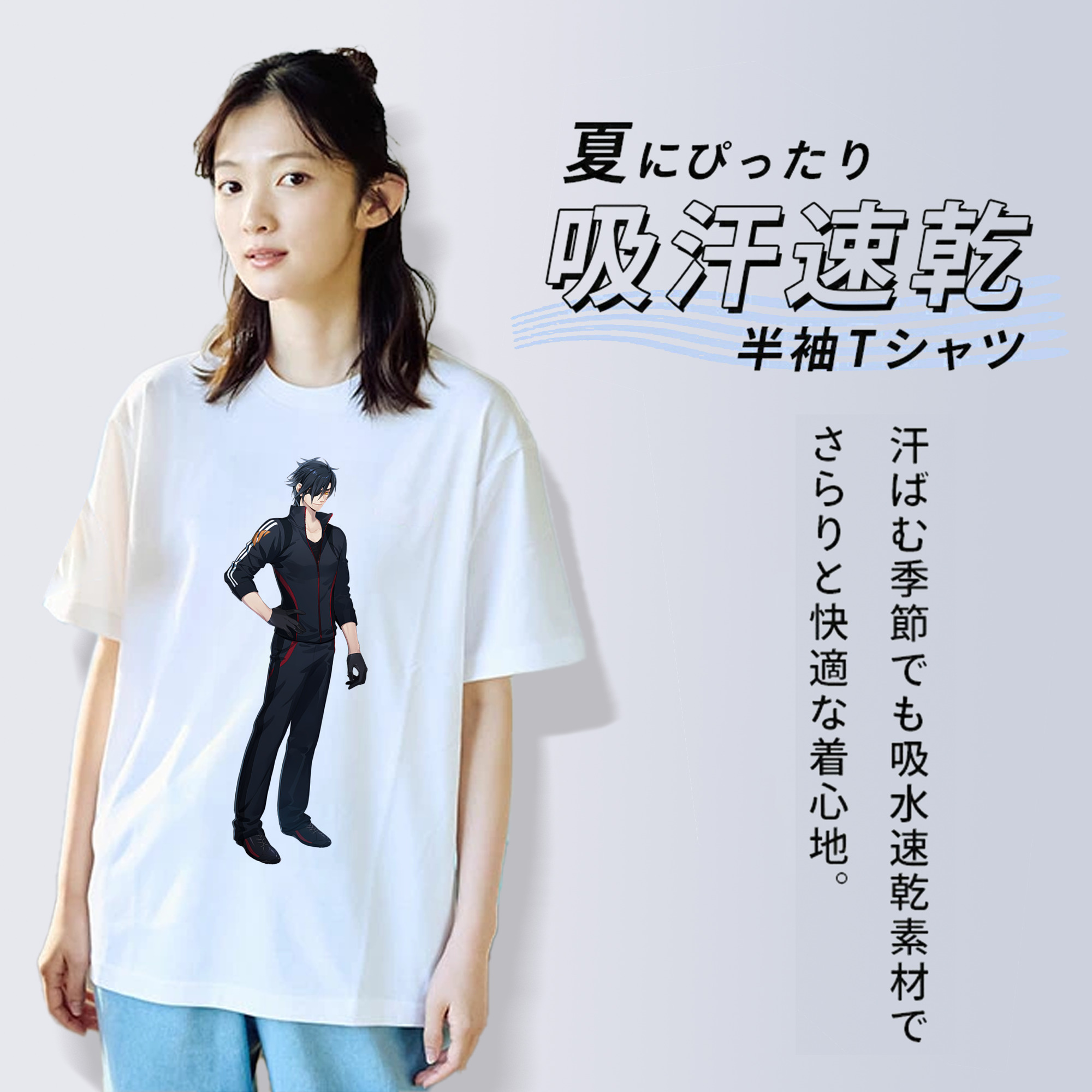 刀剣乱舞 Touken Ranbu レディースカジュアルプリントTシャツ（綿100％）