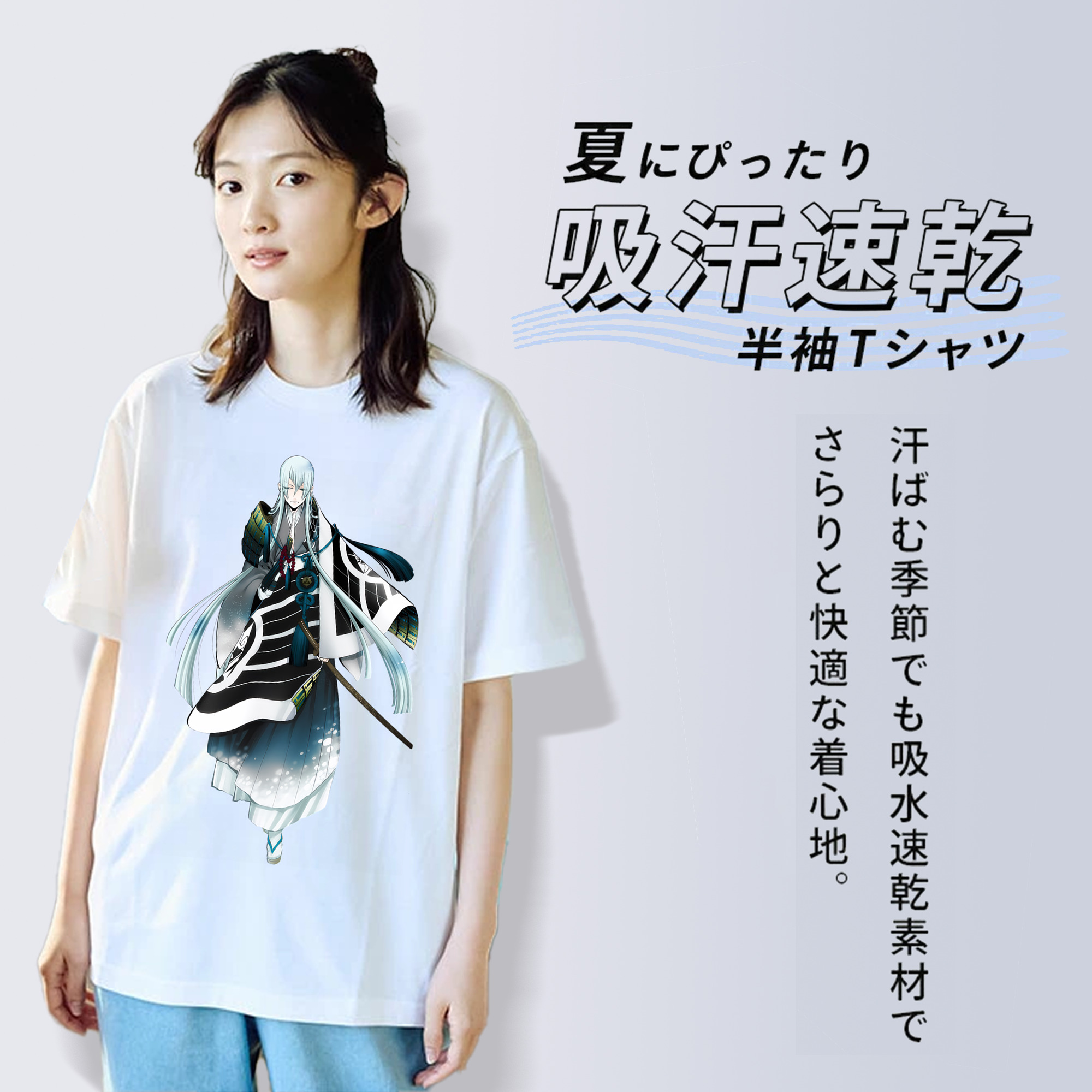刀剣乱舞 Touken Ranbu レディースカジュアルプリントTシャツ（綿100％）