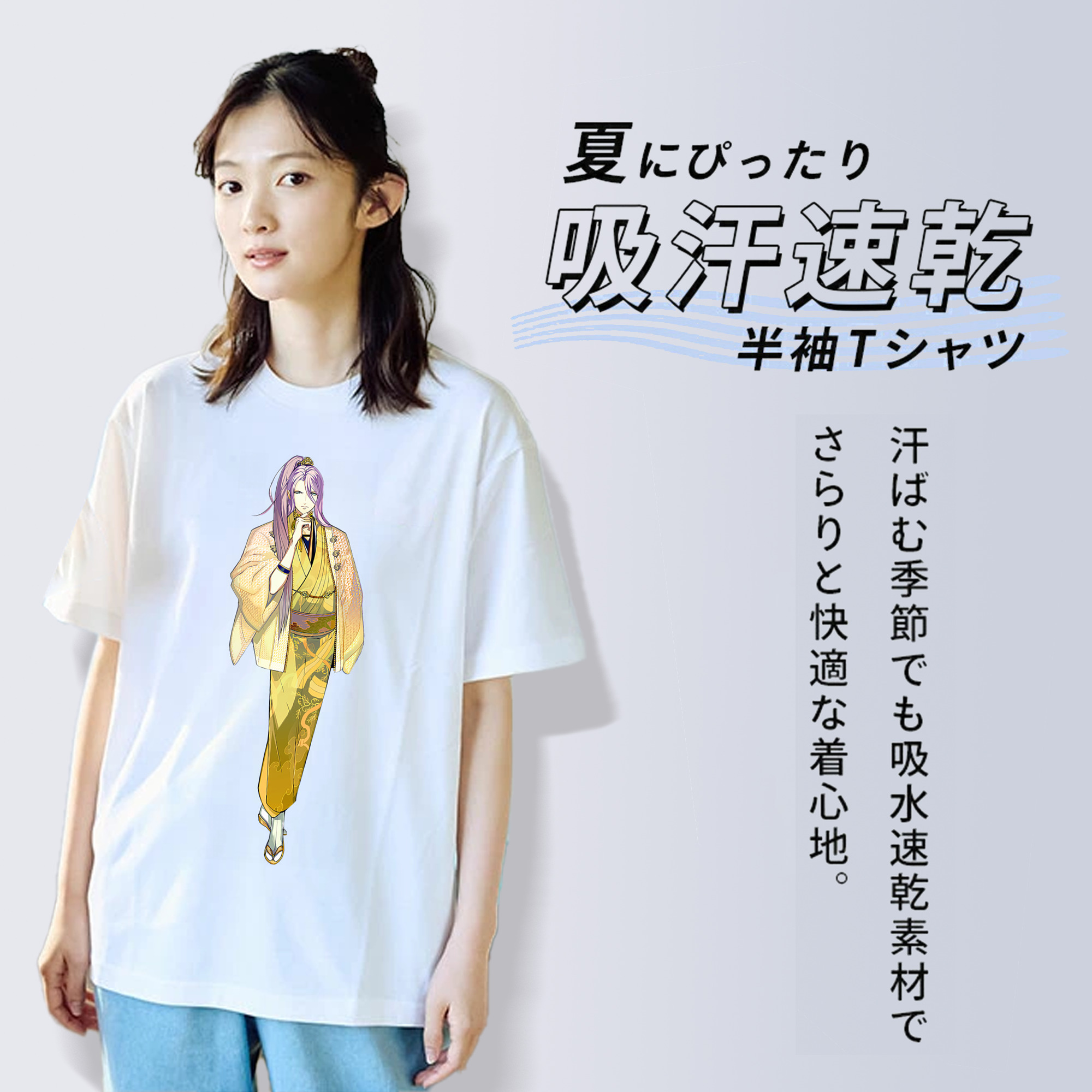 刀剣乱舞 Touken Ranbu レディースカジュアルプリントTシャツ（綿100％）