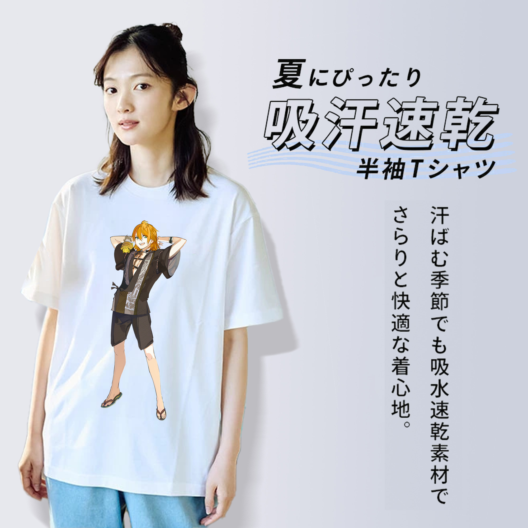 刀剣乱舞 Touken Ranbu レディースカジュアルプリントTシャツ（綿100％）